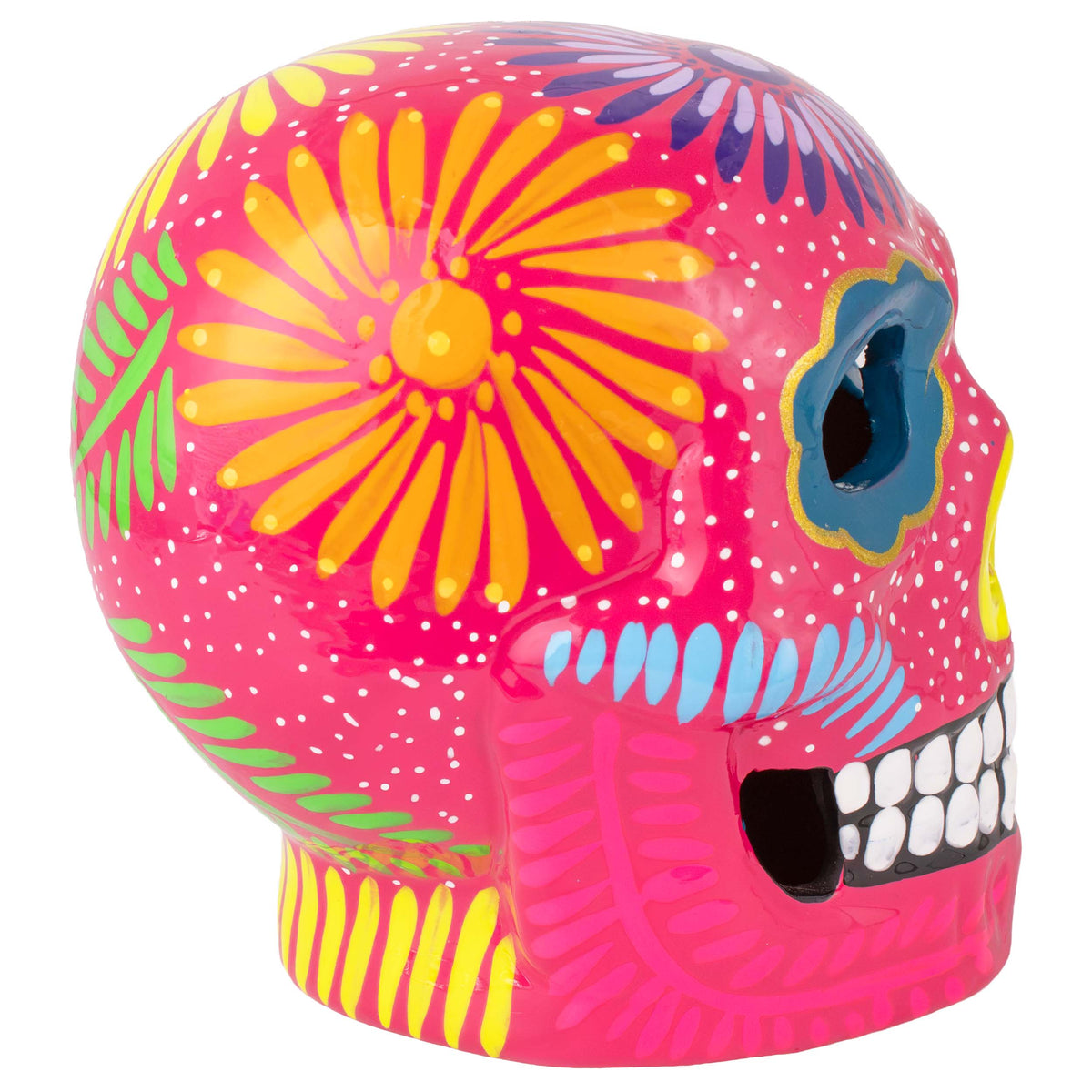 Hand Painted Clay Sugar Skull, Calaveras