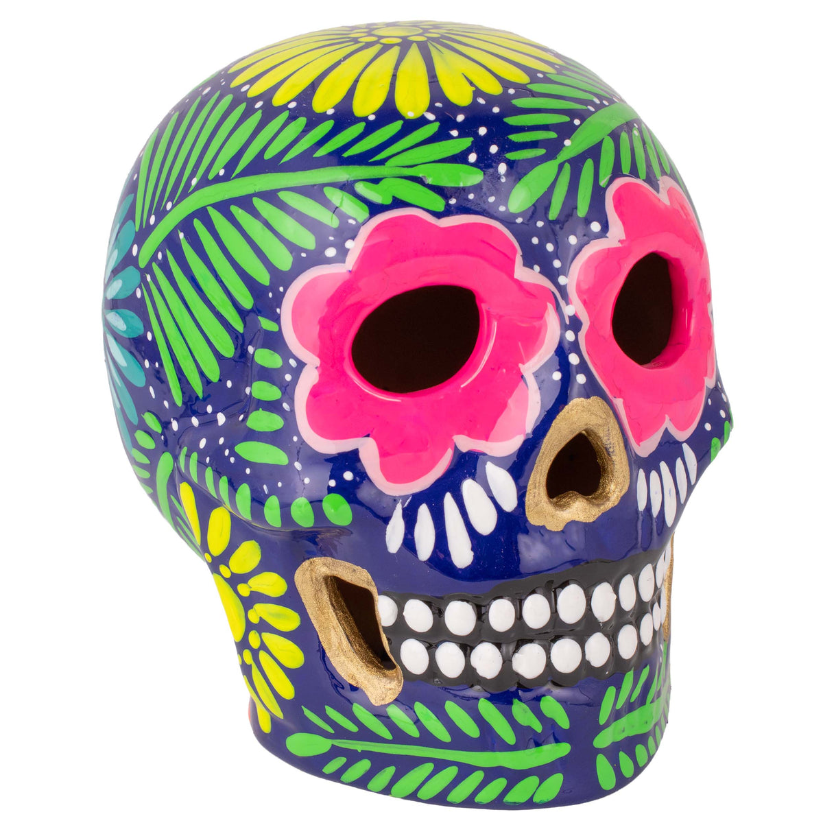 Hand Painted Clay Sugar Skull, Calaveras