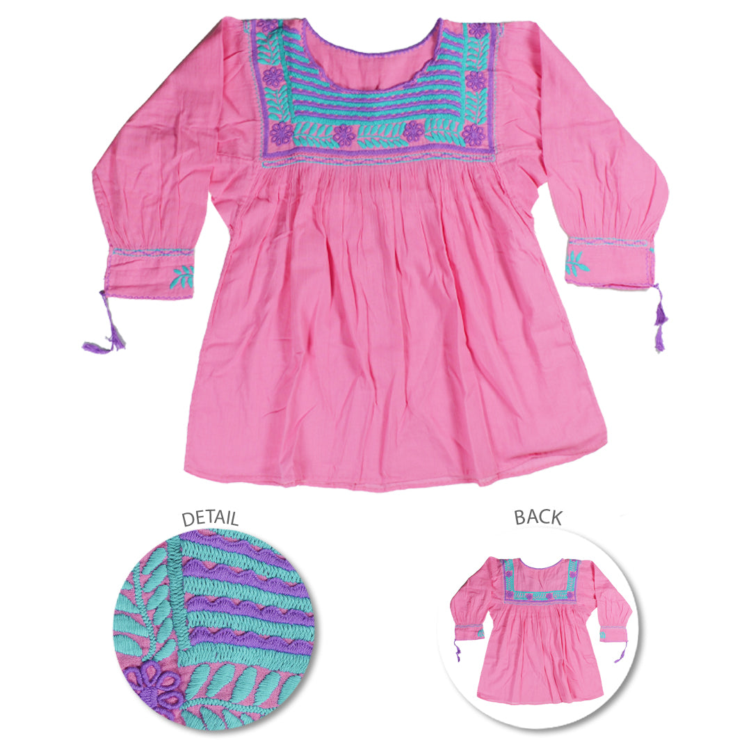 Carranza 3/4 Sleeve Embroidered Blouse