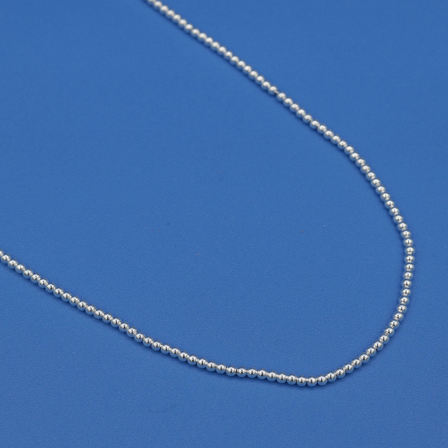 Sterling Silver Essential Beaded Chain Necklace