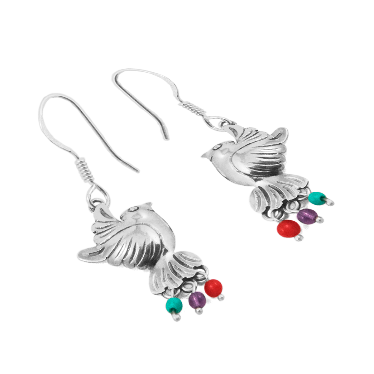 Sterling Silver Pajarito Mazahua Earrings