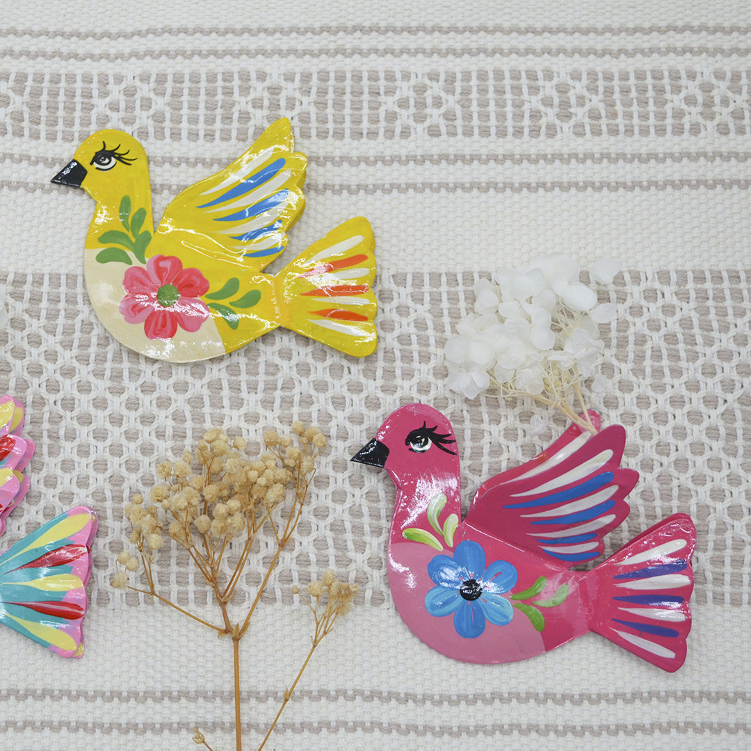 Paloma Hand-Painted Bird Tin Ornament