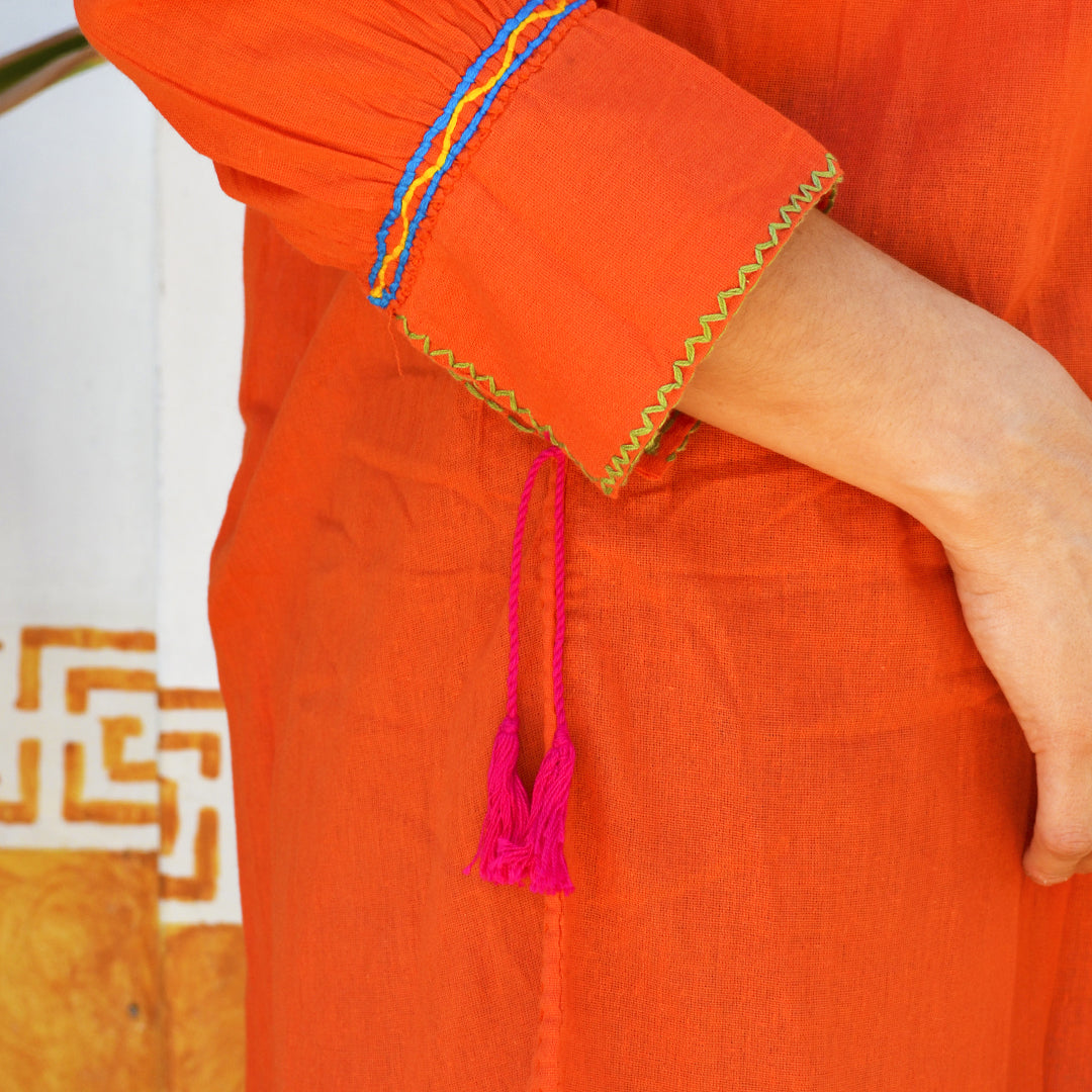 Carranza 3/4 Sleeve Embroidered Blouse