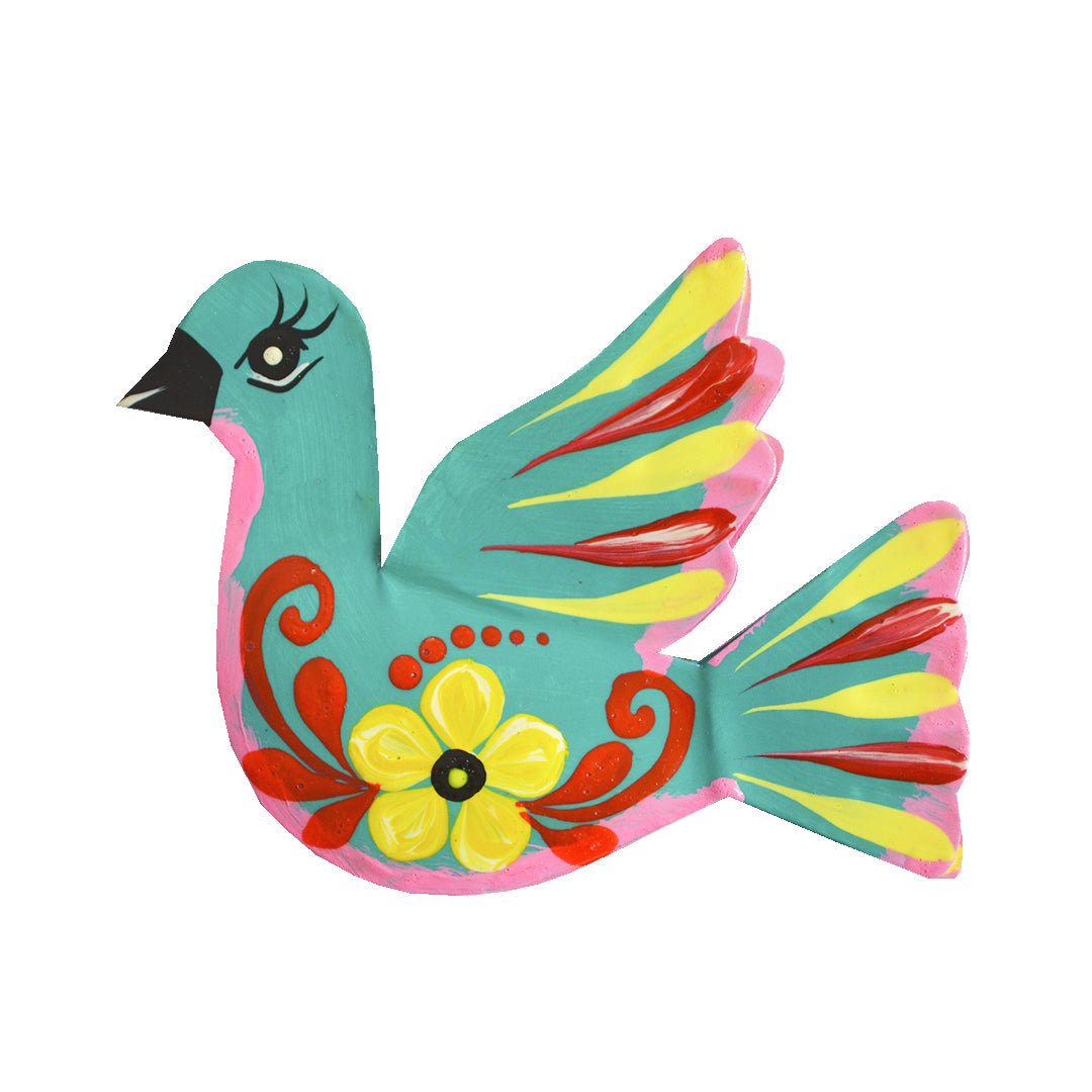 Paloma Hand-Painted Bird Tin Ornament