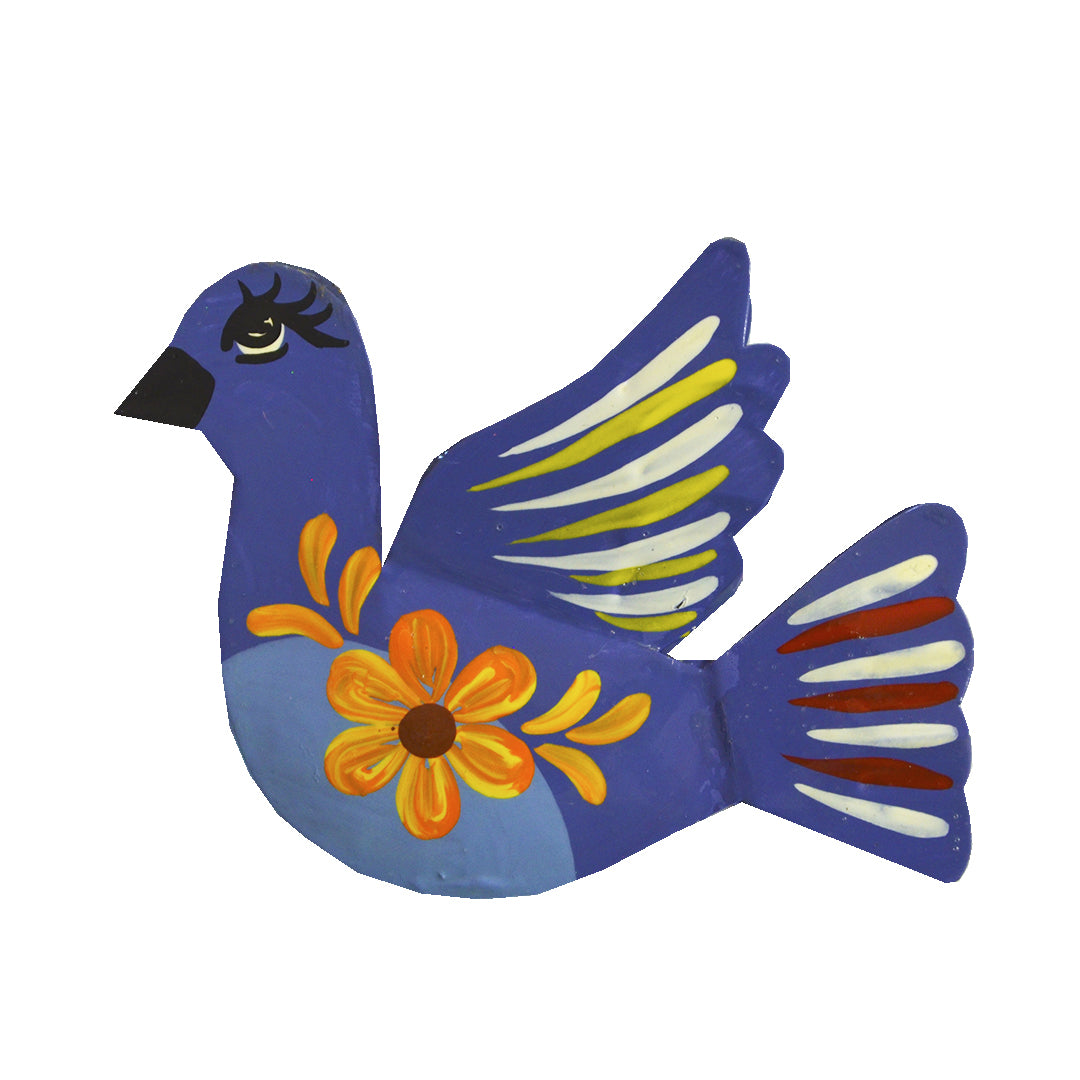 Paloma Hand-Painted Bird Tin Ornament
