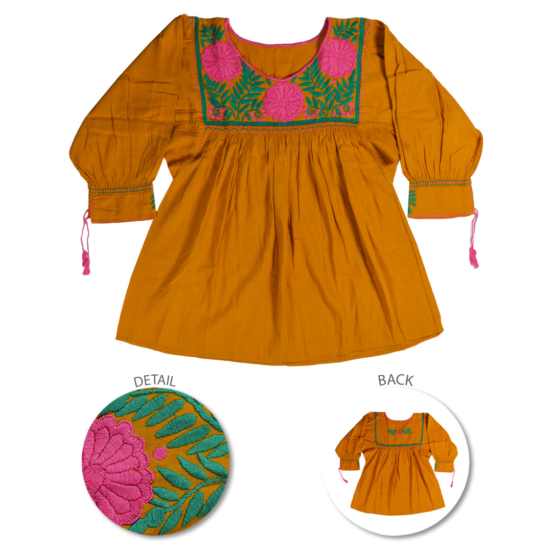 Carranza 3/4 Sleeve Embroidered Blouse