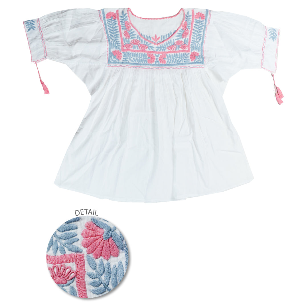 Carranza 3/4 Sleeve Embroidered Blouse