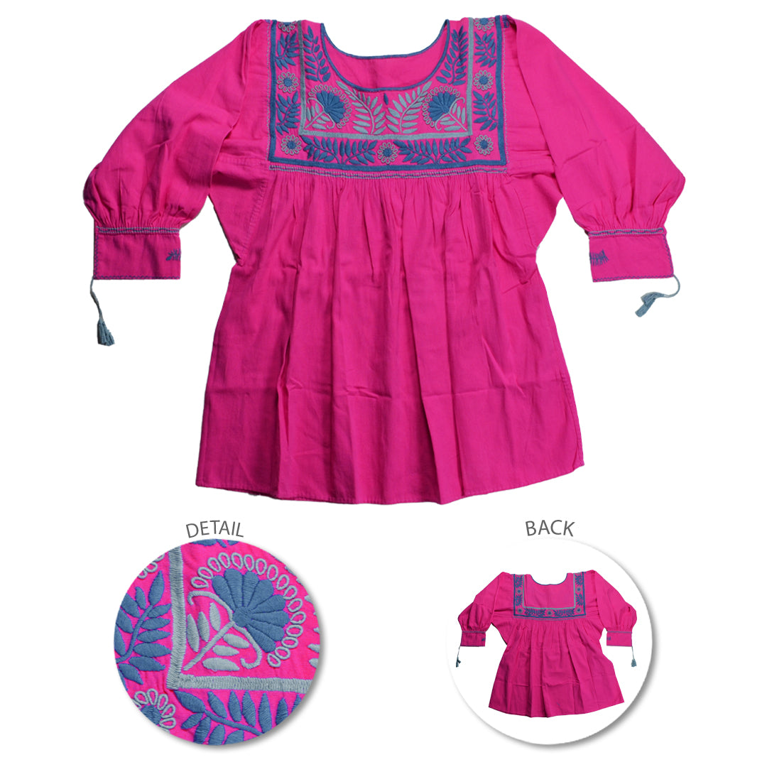 Carranza 3/4 Sleeve Embroidered Blouse