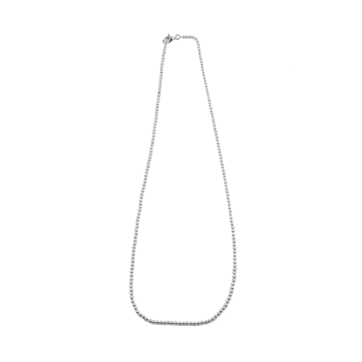 Sterling Silver Essential Beaded Chain Necklace