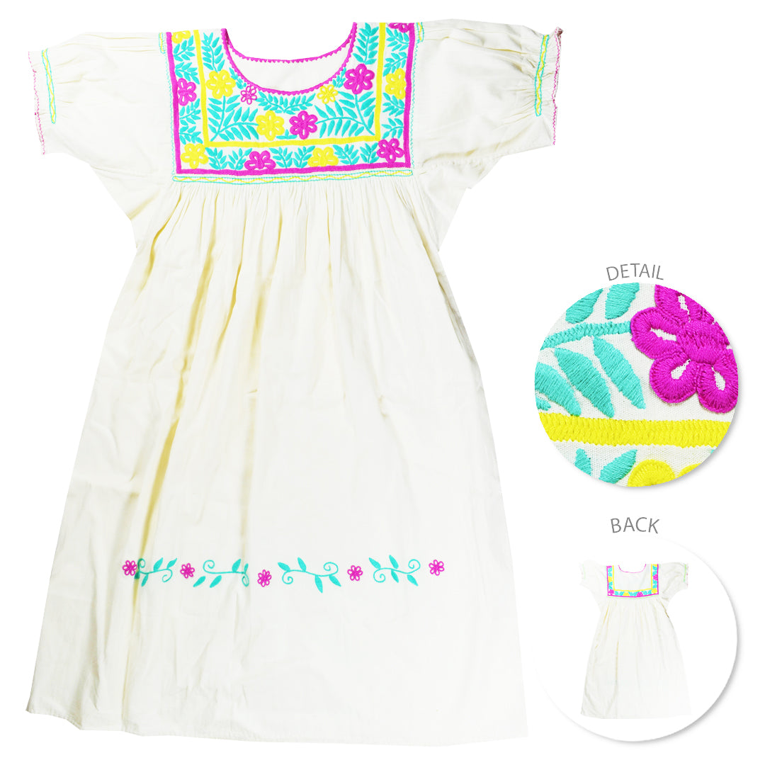 Carranza Short Sleeve Embroidered Dress