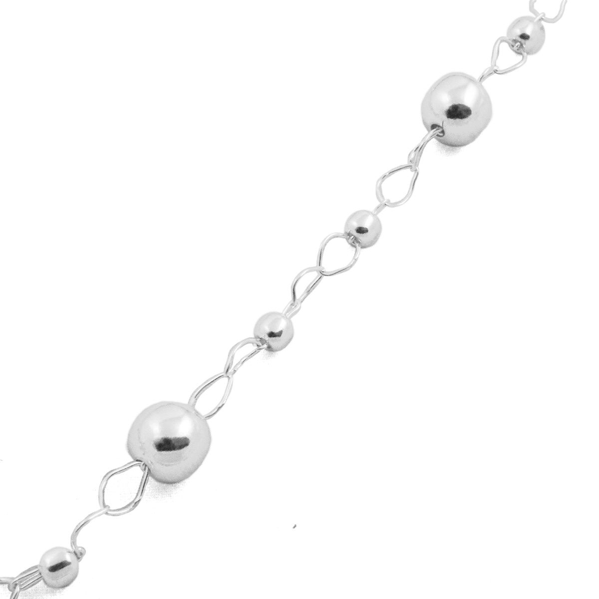 Sterling Silver The Spheres Long Chain Necklace