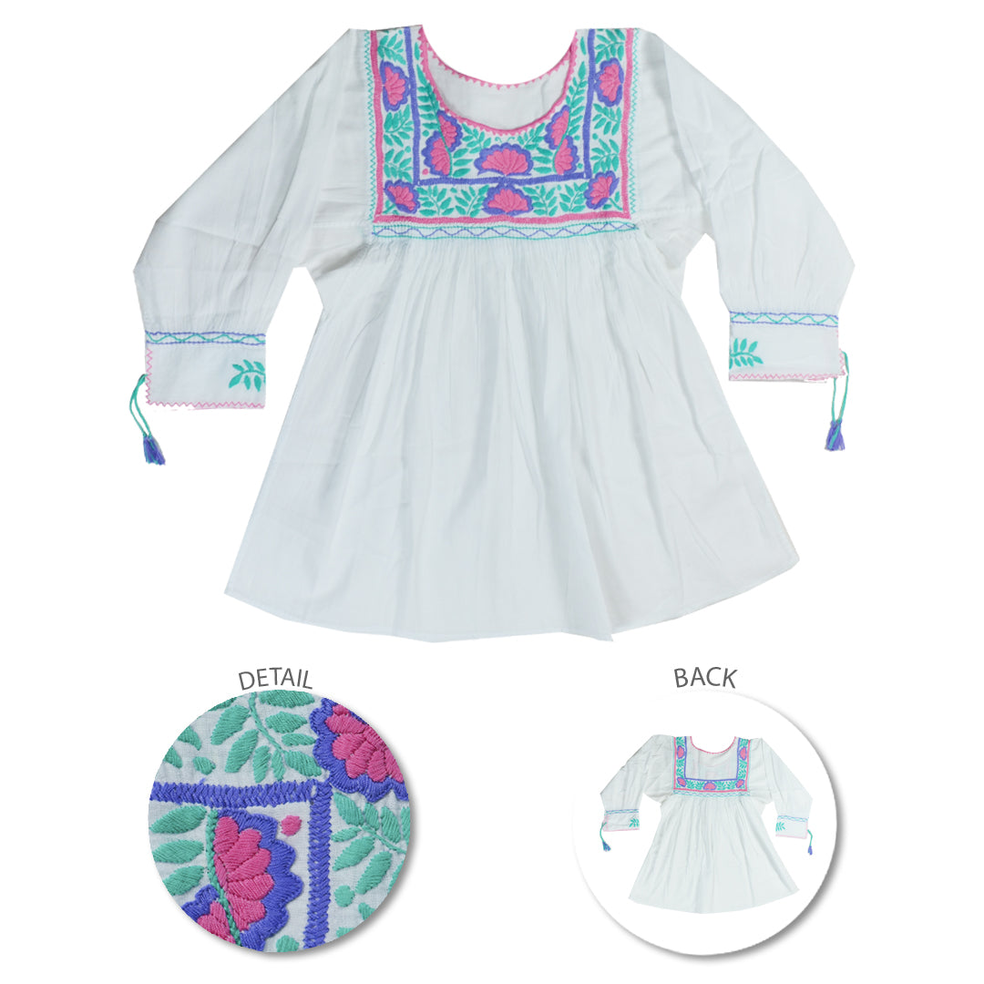 Carranza 3/4 Sleeve Embroidered Blouse