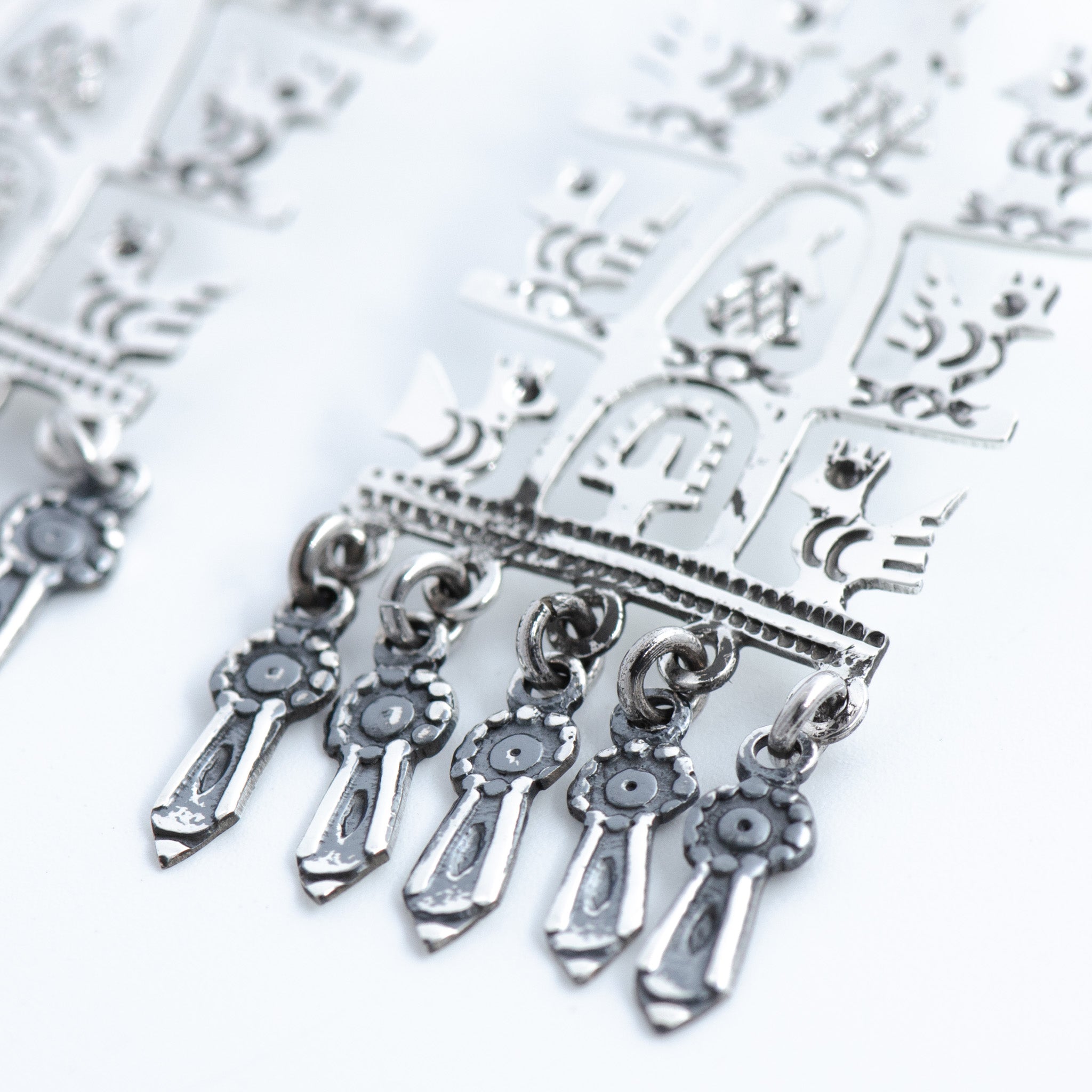 Sterling Silver Roots and Wings Dangle Drop Earrings