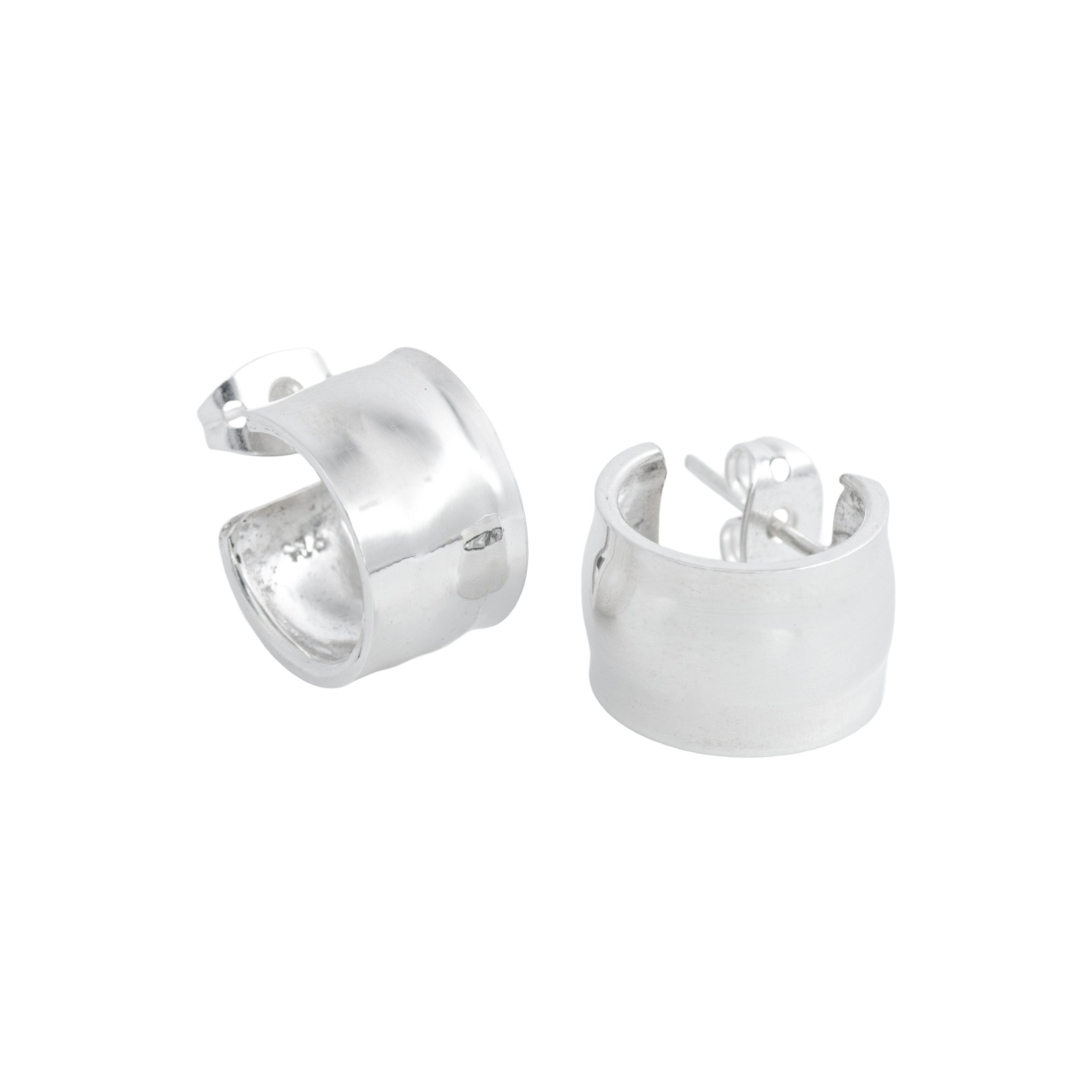 Sterling Silver Half-Hoop Earrings