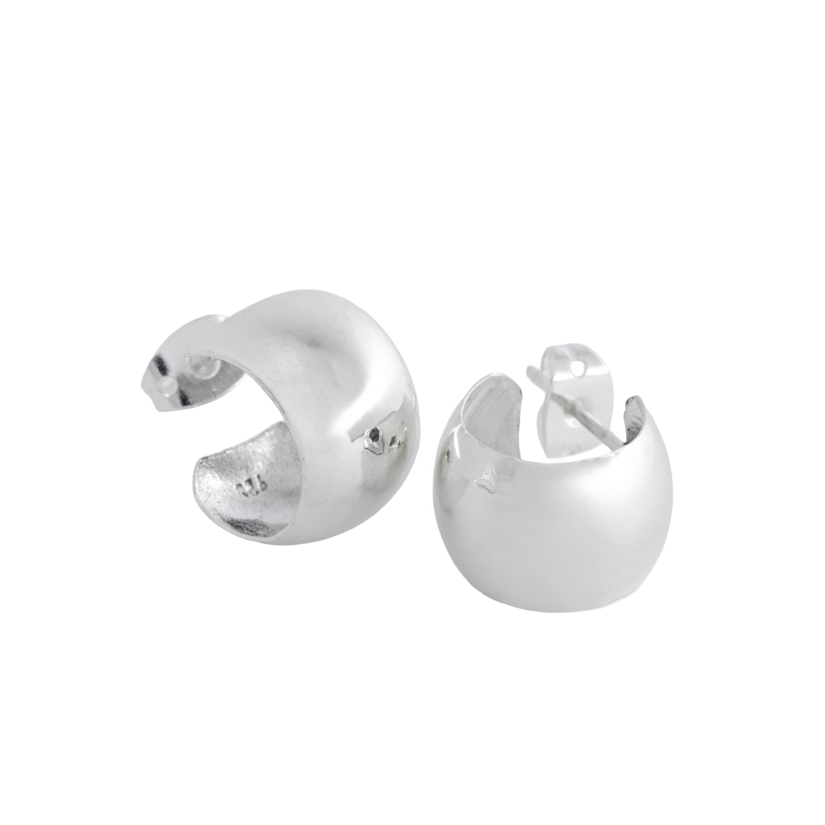 Sterling Silver Half-Hoop Earrings