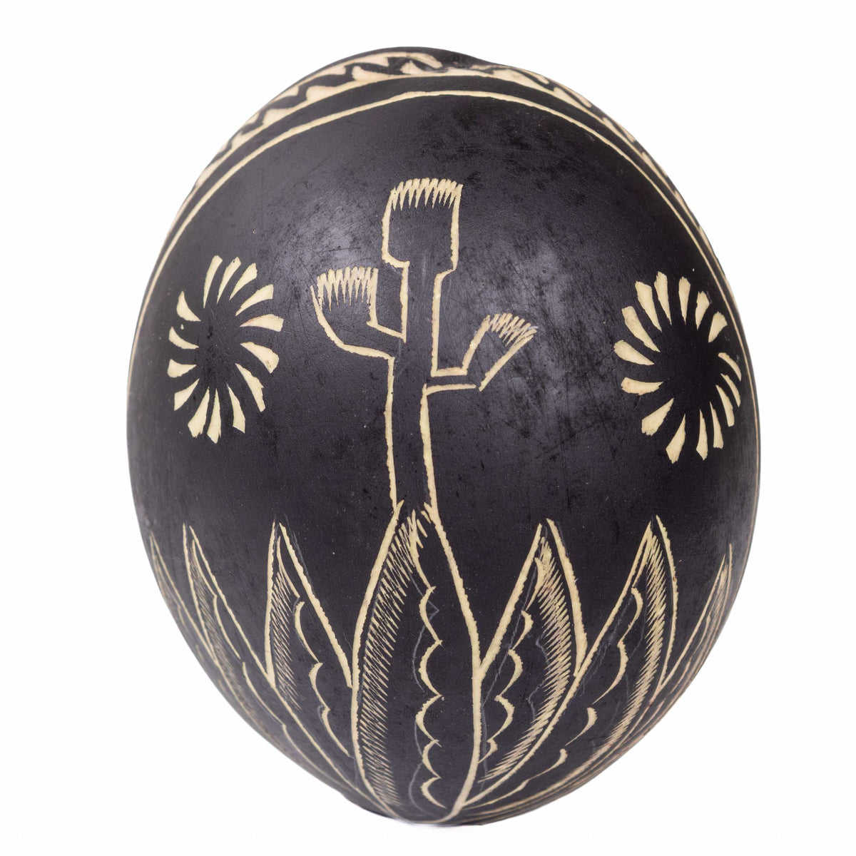 Agave Hand-Carved Jicara with Base