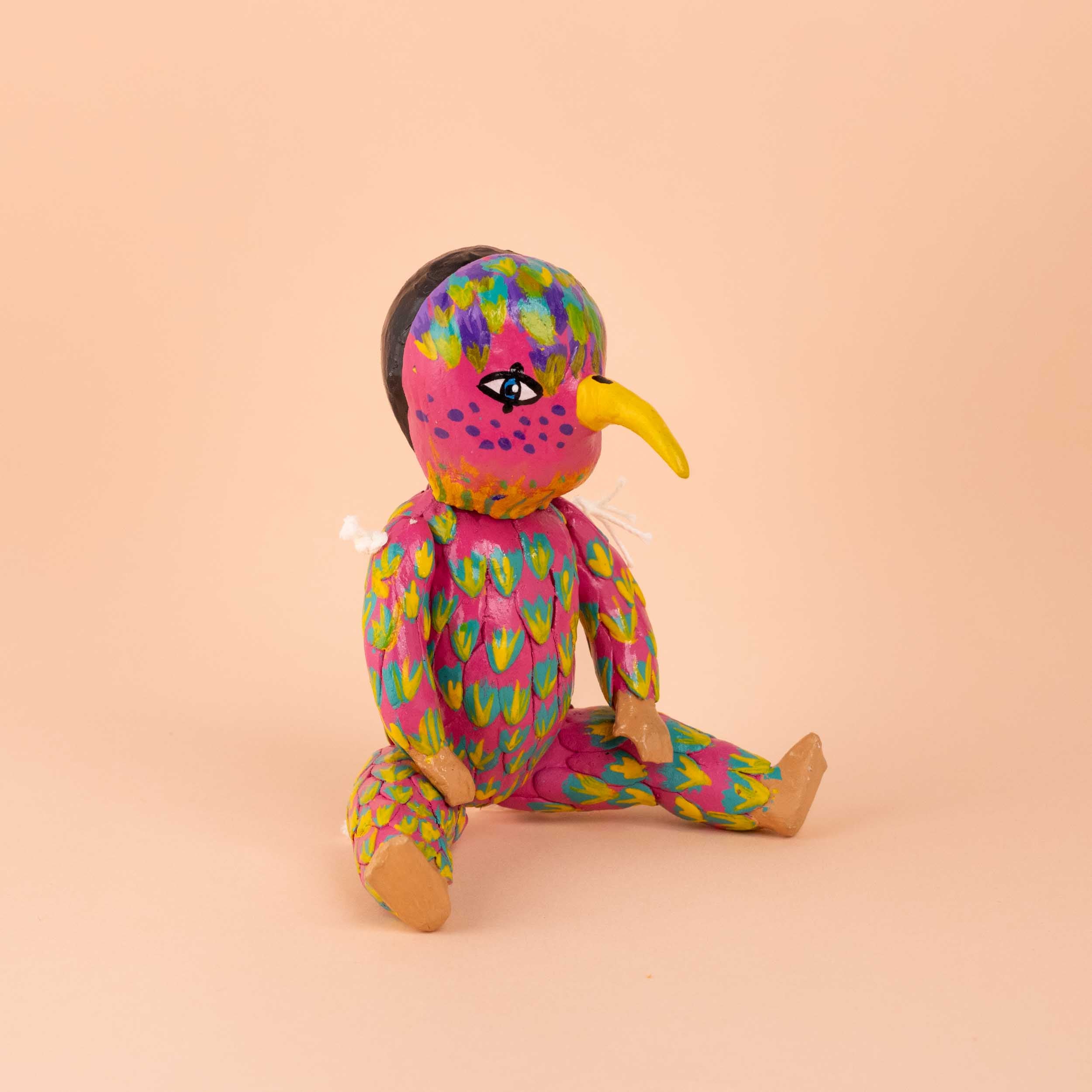 Papier Mache Nahuales Dolls with Mask