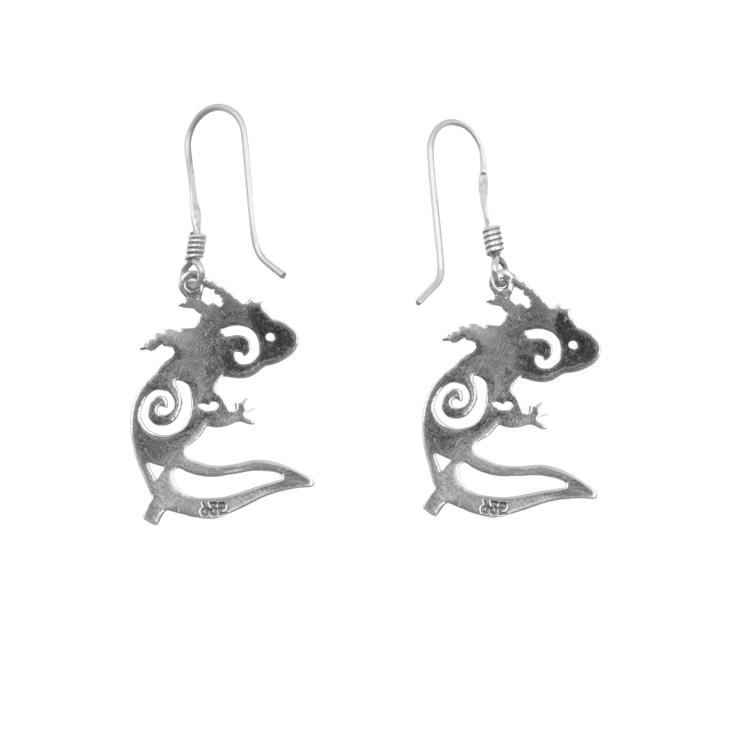 Sterling Silver Delicate Axolotl Earrings