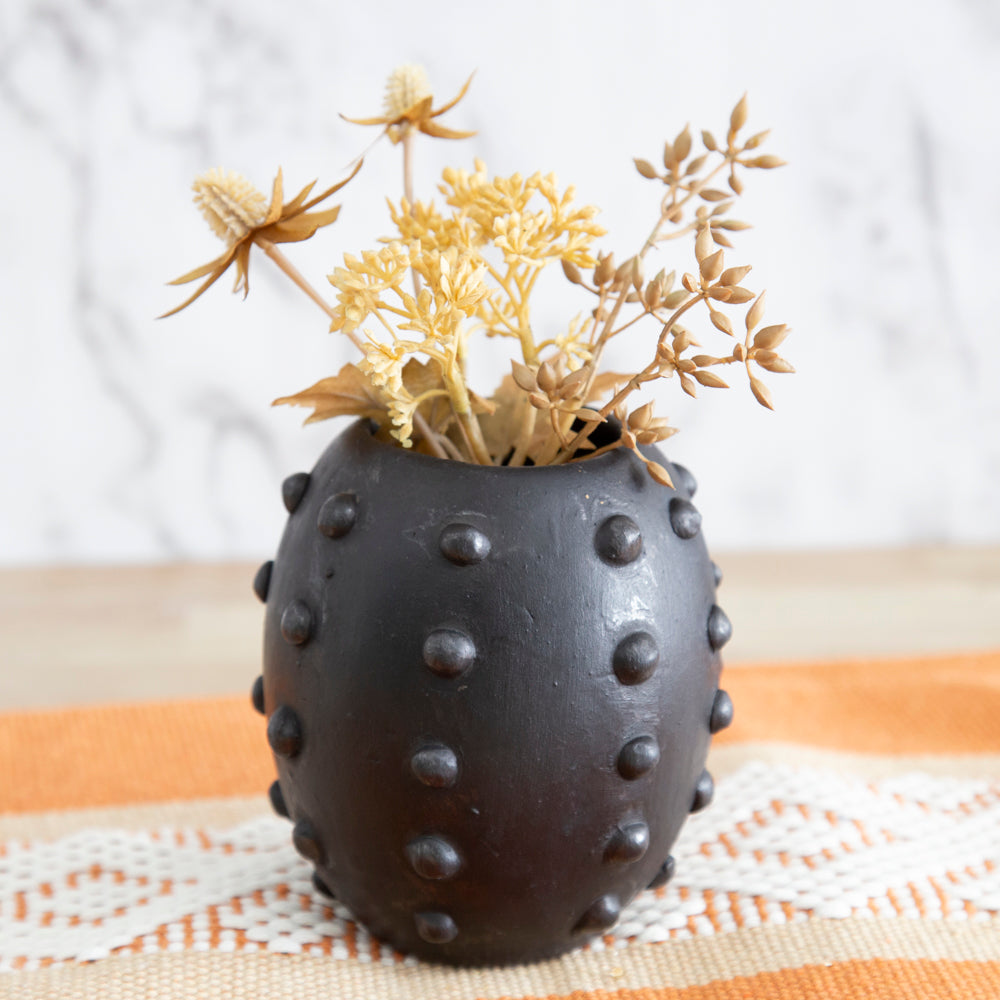 small black succulent pots Barro Negro Pebbles Small Vase