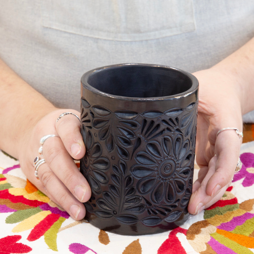 Barro Negro Carved Planter