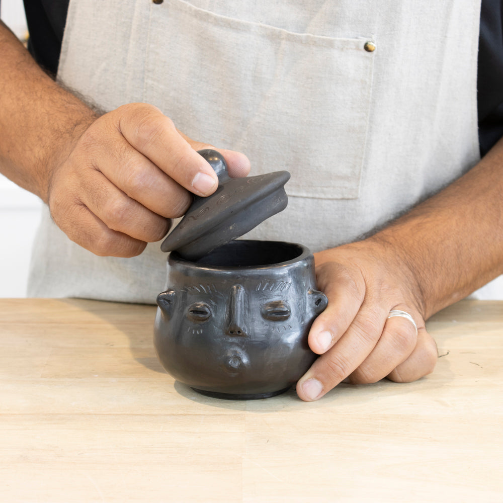 Barro Negro Whistler Face Sugar Bowl