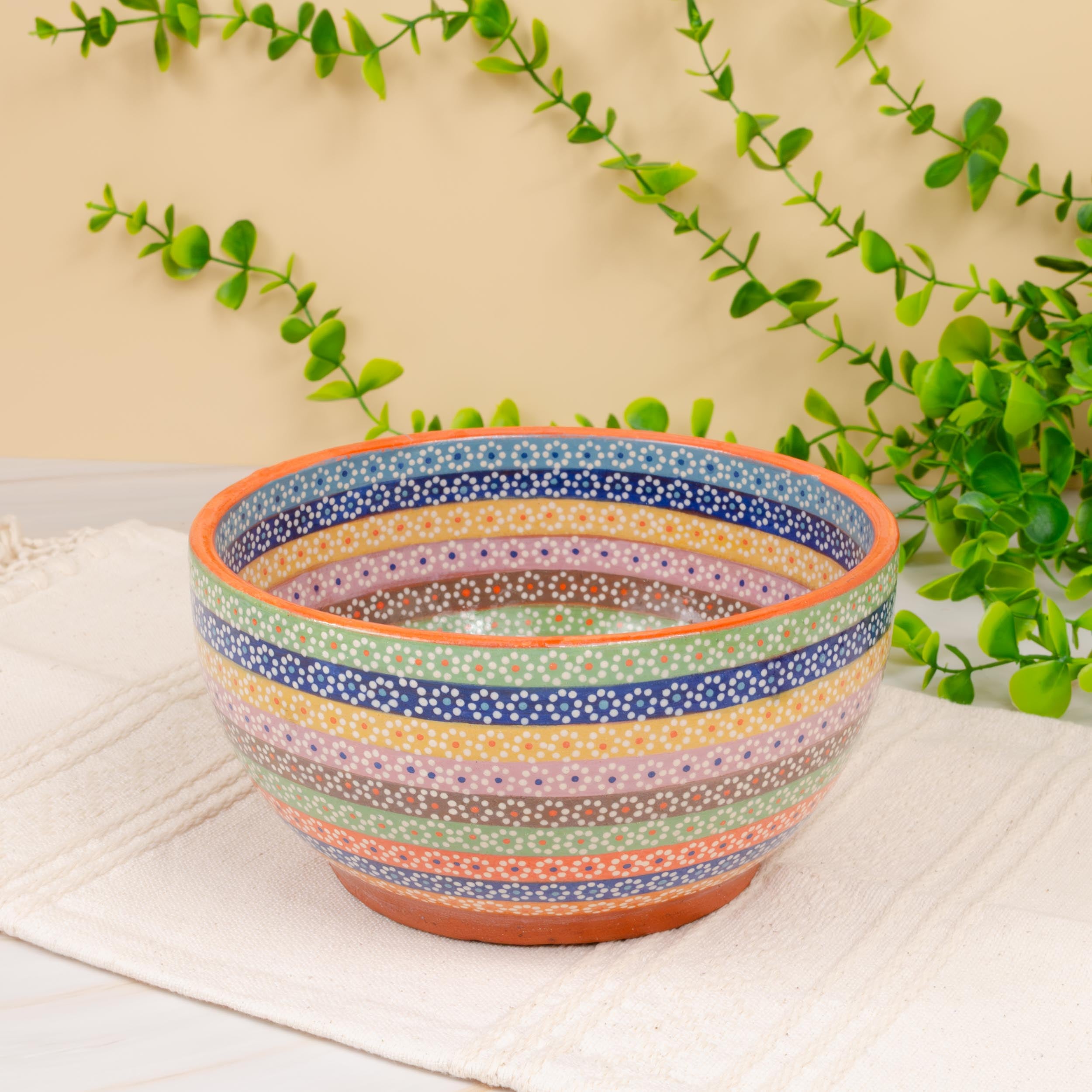 Colorful Capula Clay Bowl