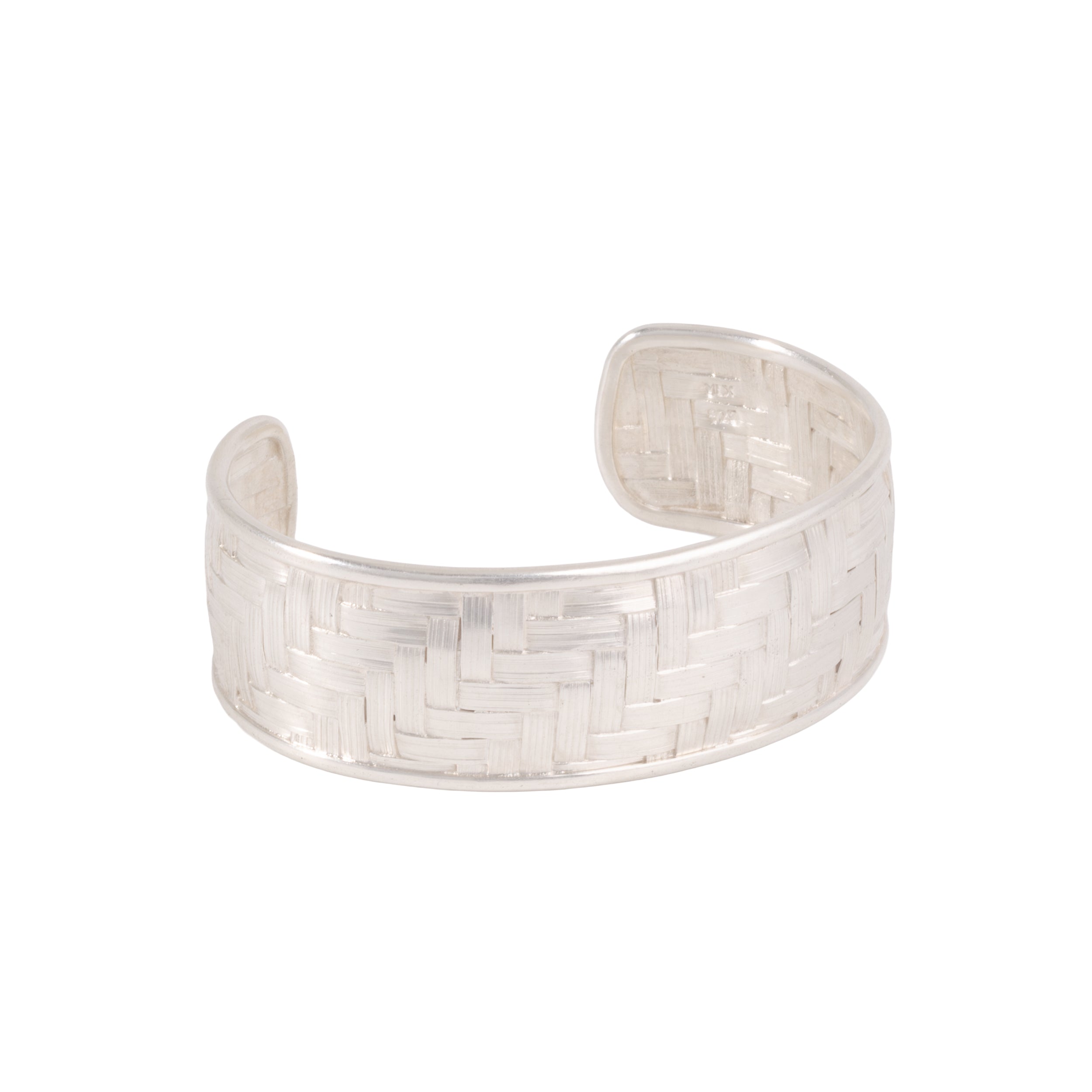 Sterling Silver Basket Weaving Cuff Bracelet
