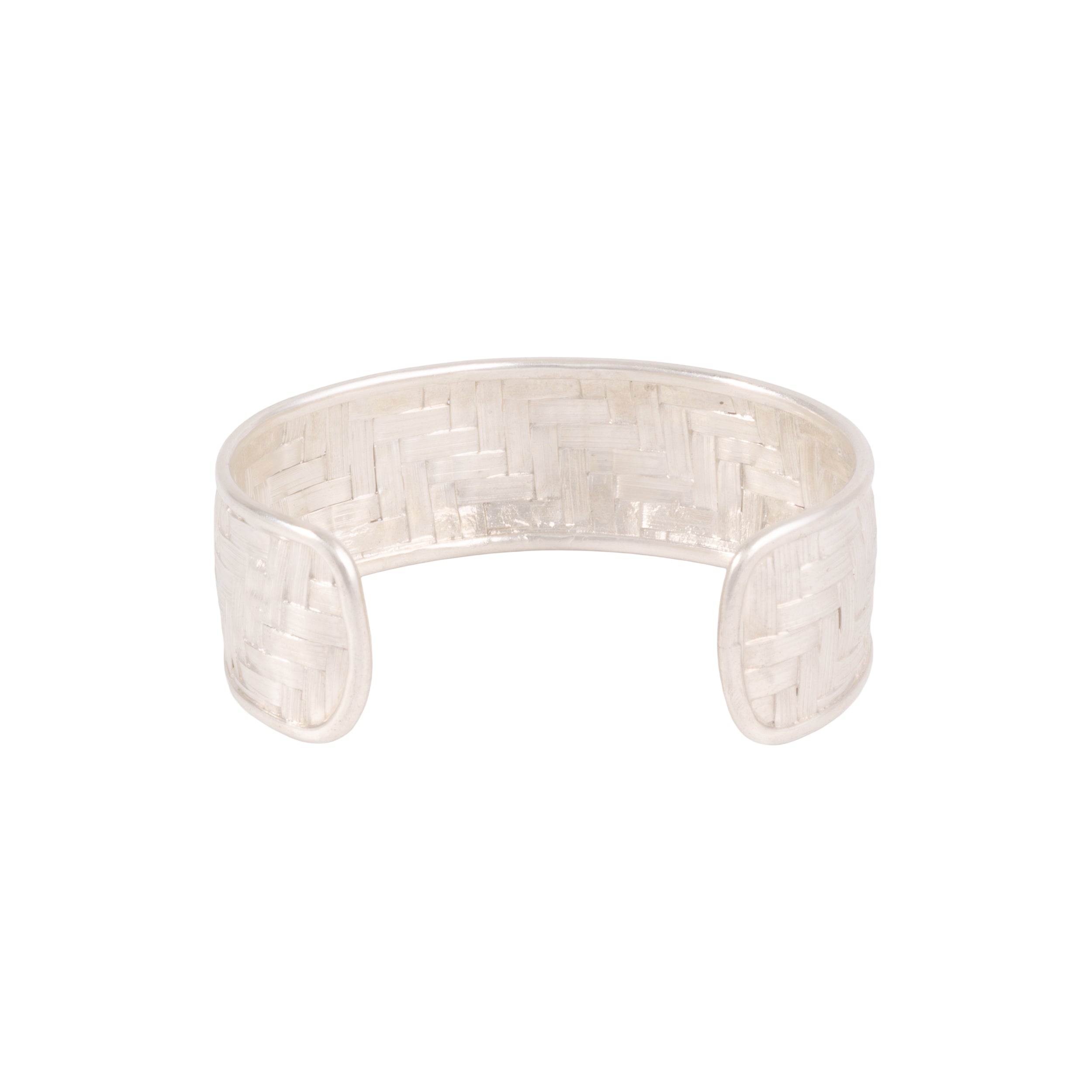 Sterling Silver Basket Weaving Cuff Bracelet