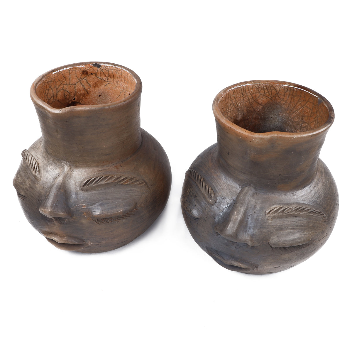 Atzompa Portrait Face Clay Pitcher