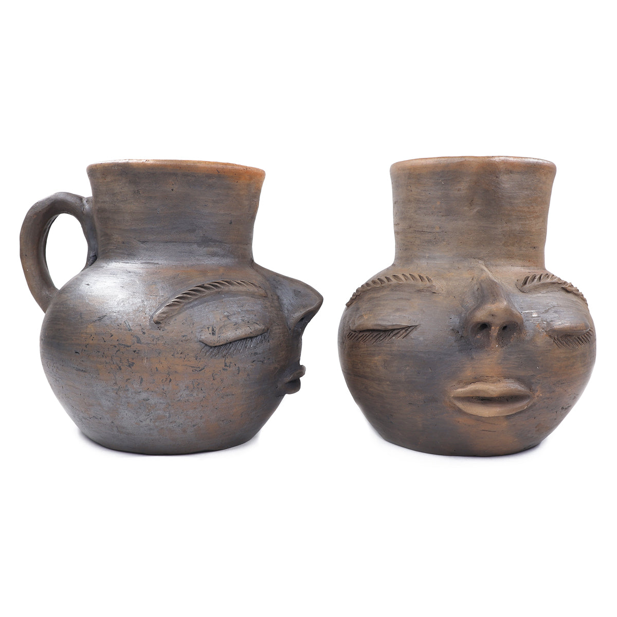 Atzompa Portrait Face Clay Pitcher