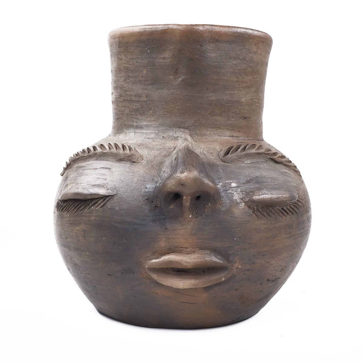 Atzompa Portrait Face Clay Pitcher