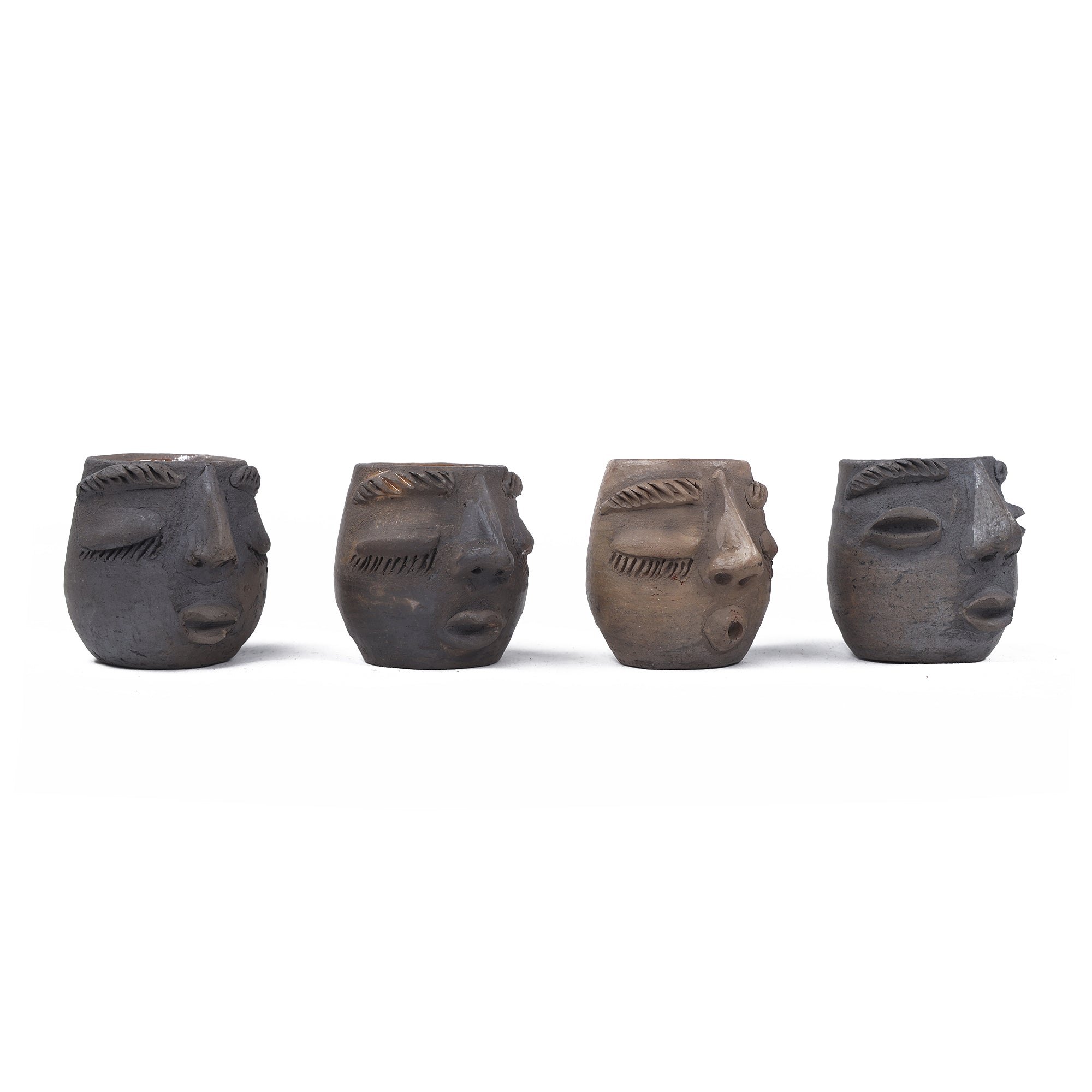 Atzompa Portrait Face Clay Mezcal Shot Glass
