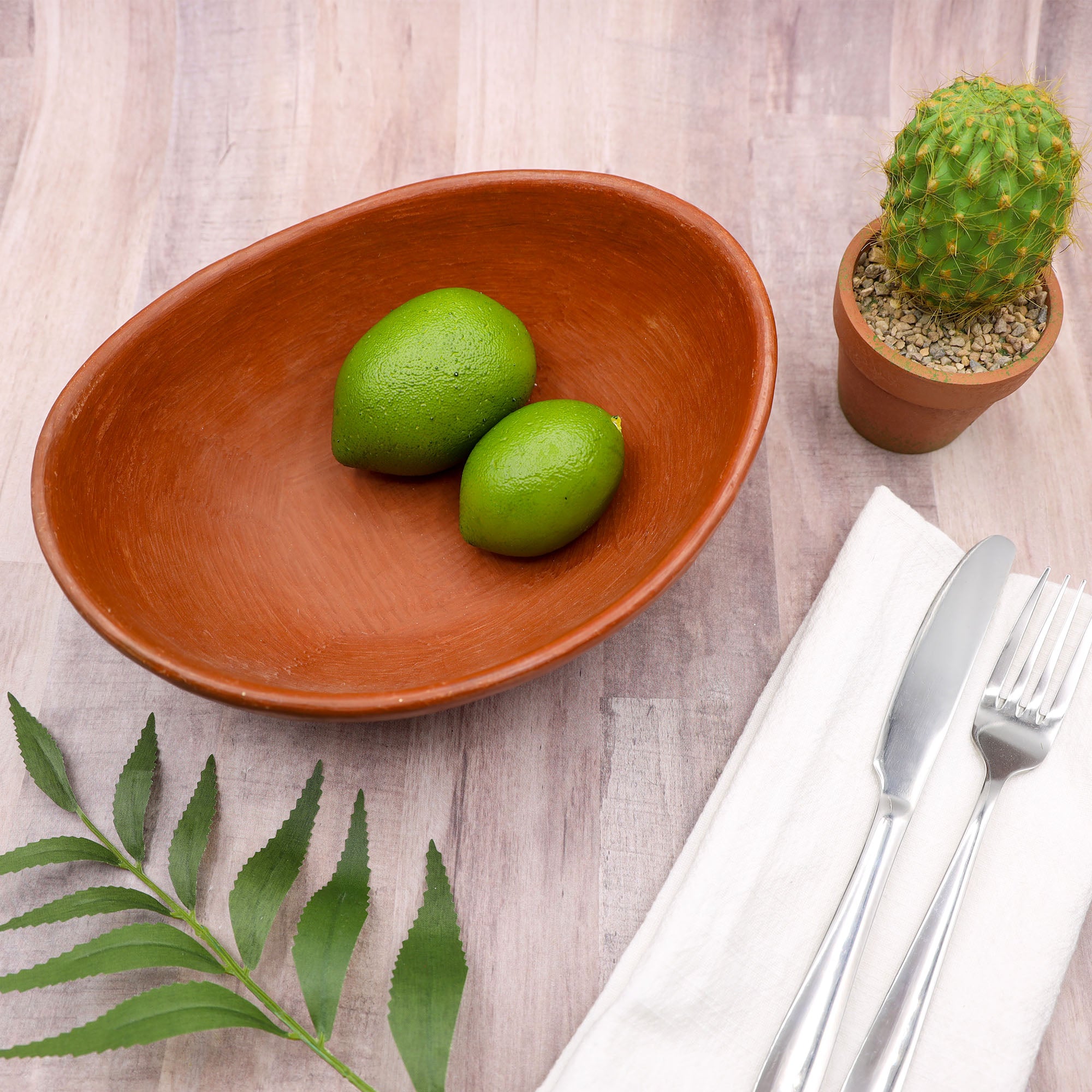 Red Clay Terracotta Salad or Decorative Bowl