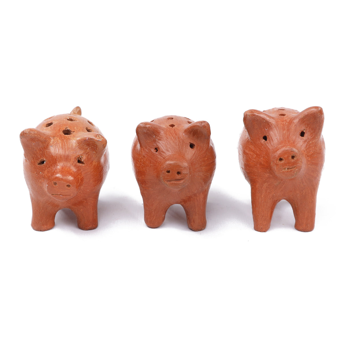 Red Clay Terracotta Cochinito Toothpick Holder