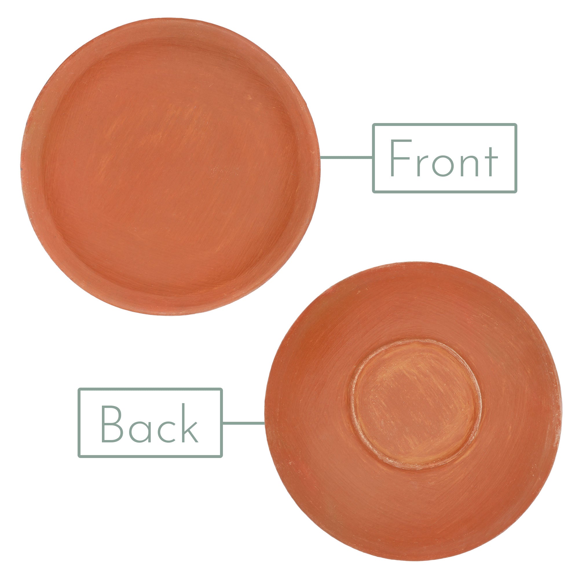 Red Clay Terracotta Dinner Plate