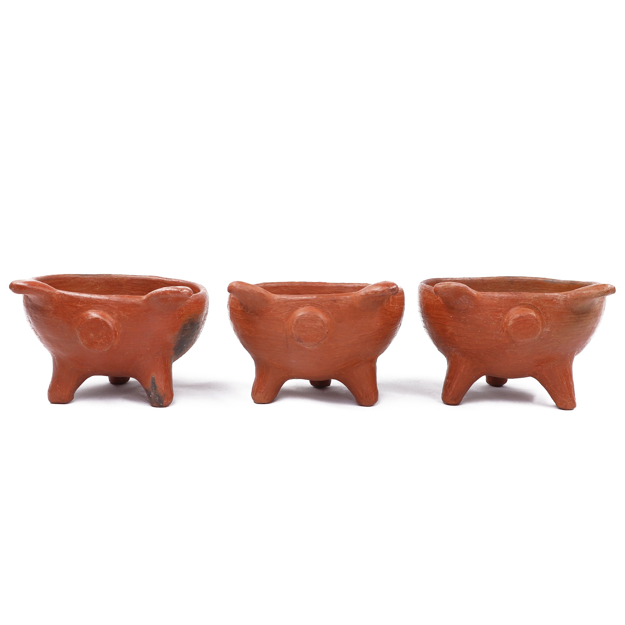 Barro Rojo Terracotta Cochinito Salsa Bowl with Spoon