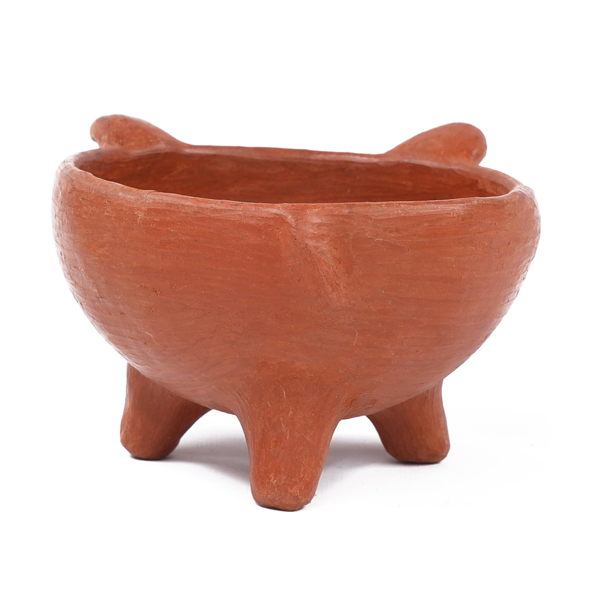 Barro Rojo Terracotta Cochinito Salsa Bowl with Spoon