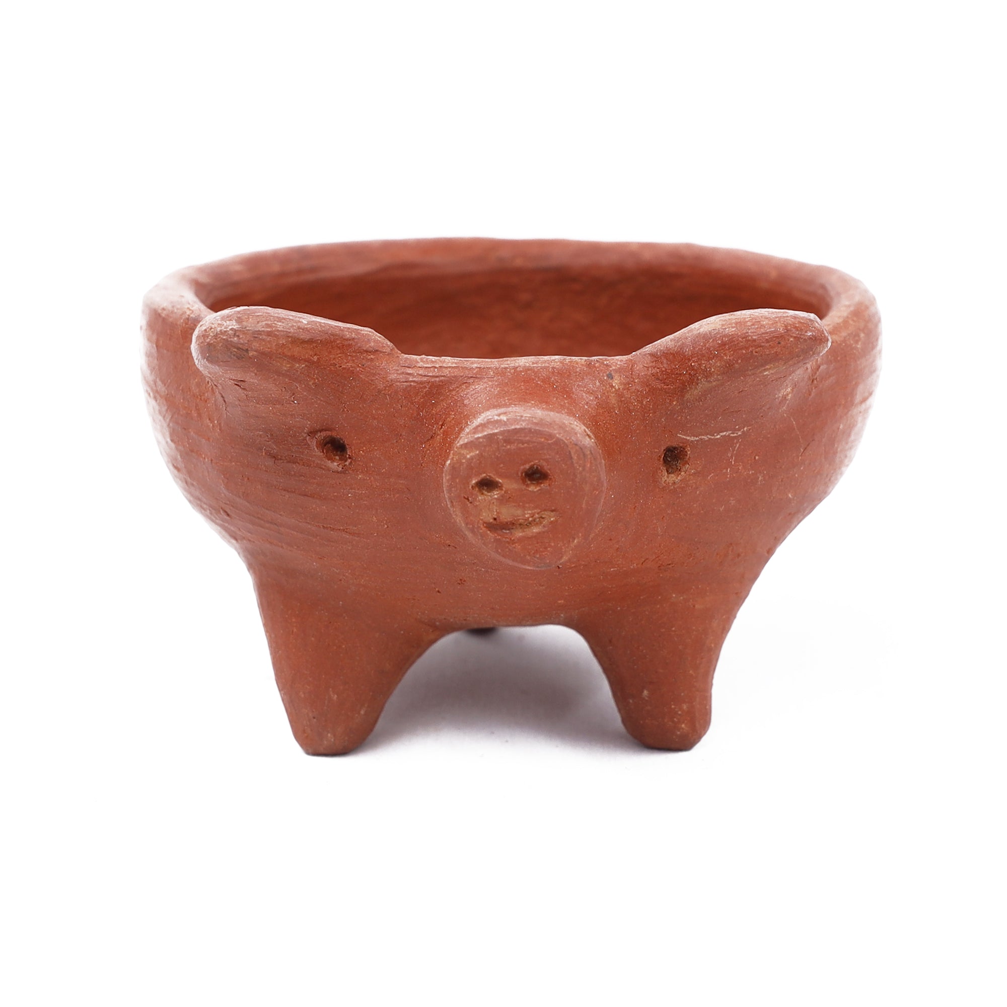 Red Clay Terracotta Cochinito Mini Spice Bowl