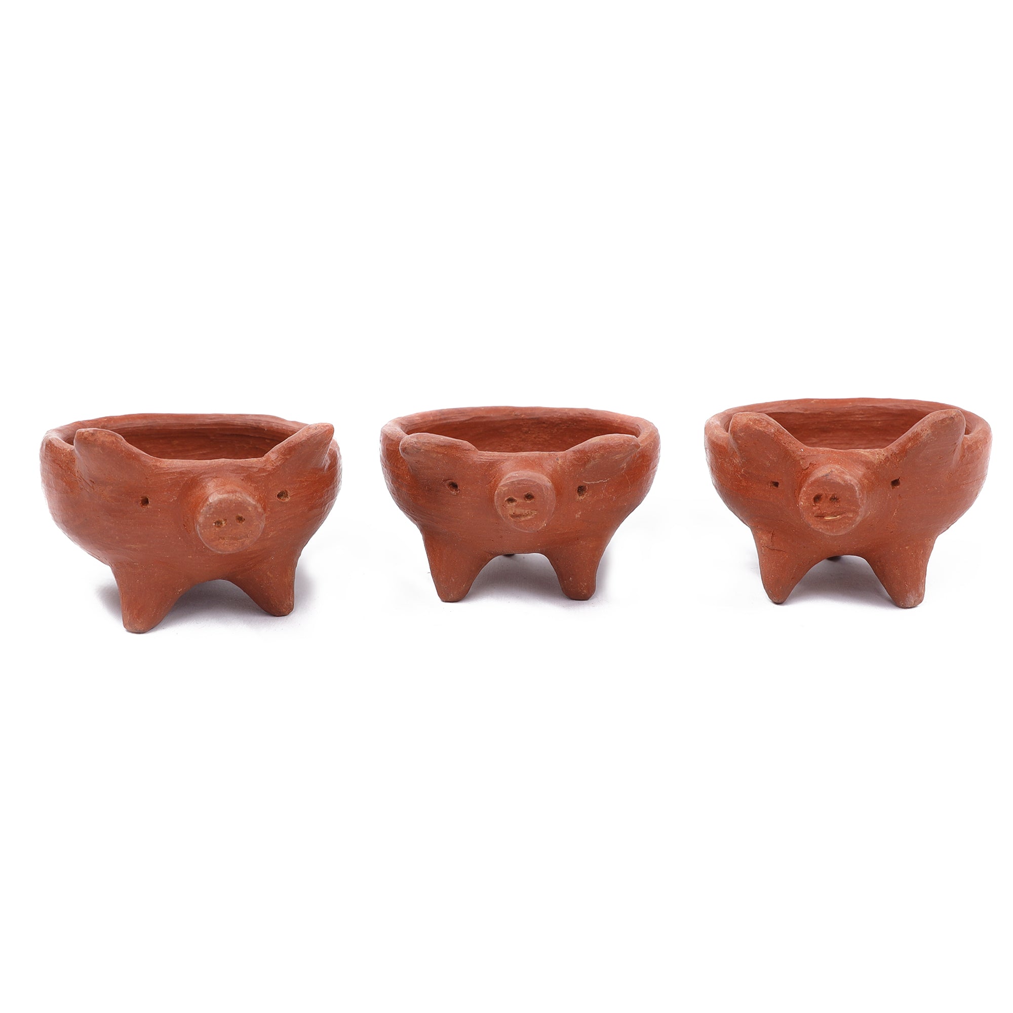 Red Clay Terracotta Cochinito Mini Spice Bowl