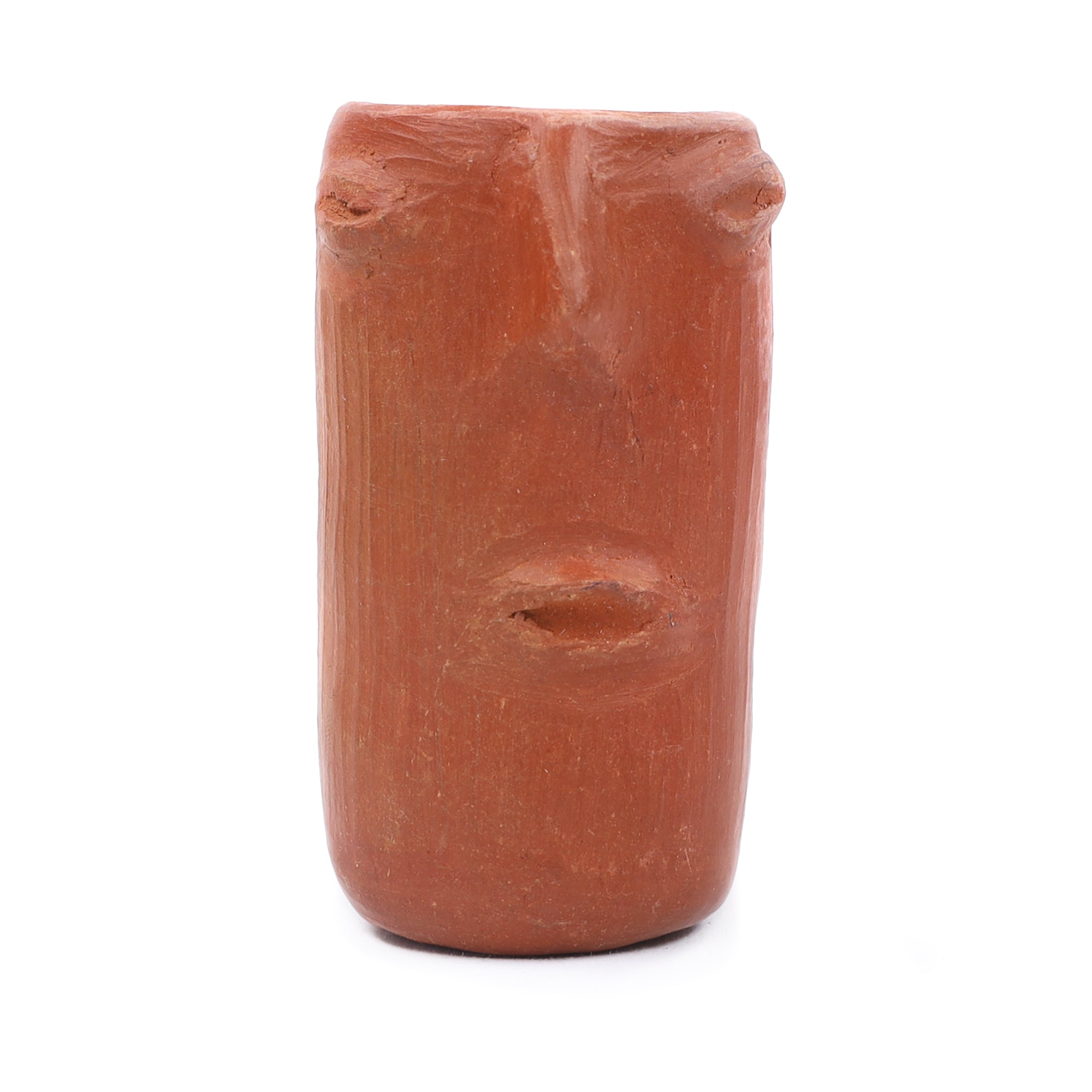 Red Clay Face Terracotta Tall Shot Glass