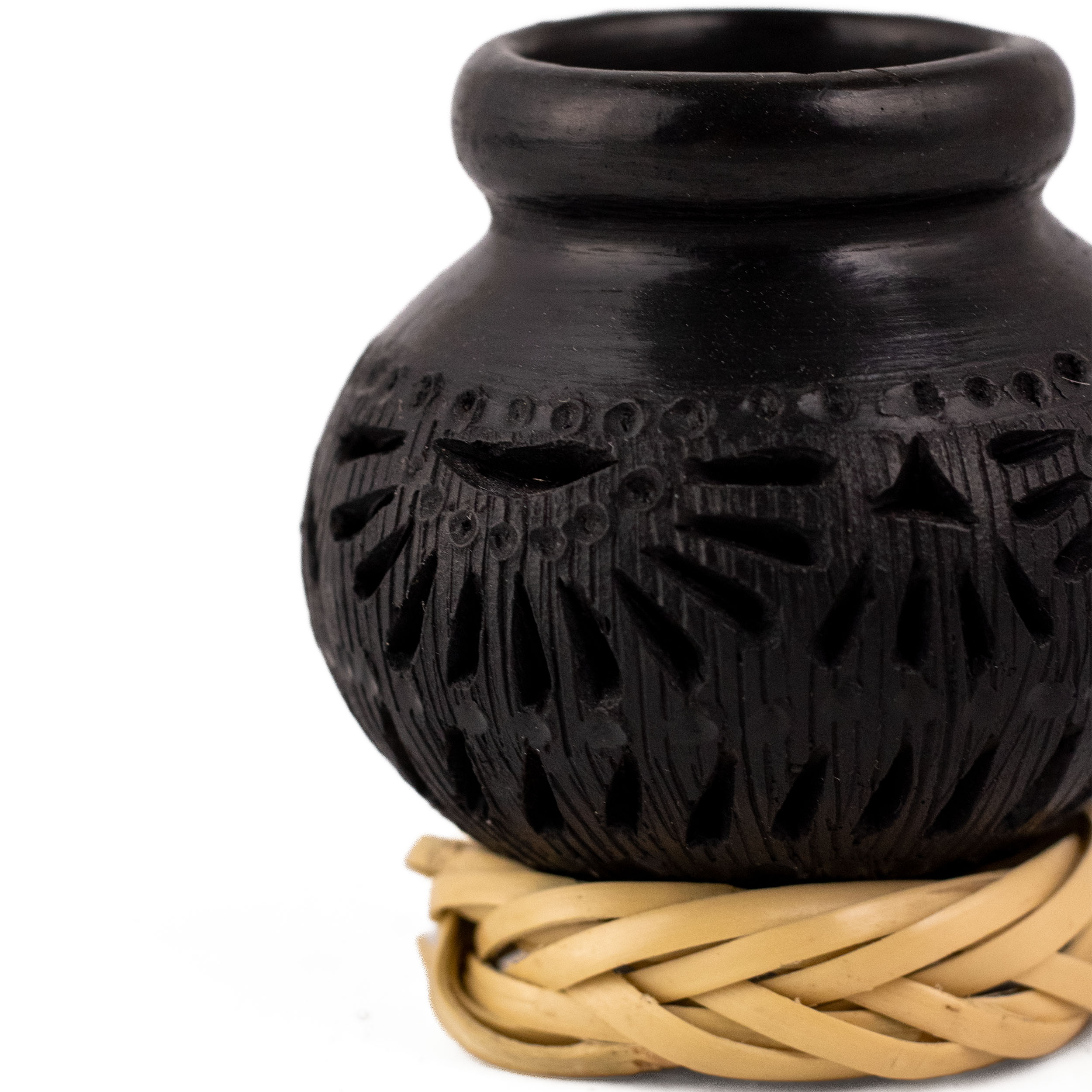 Mini Barro Negro Lattice Decorative Vase