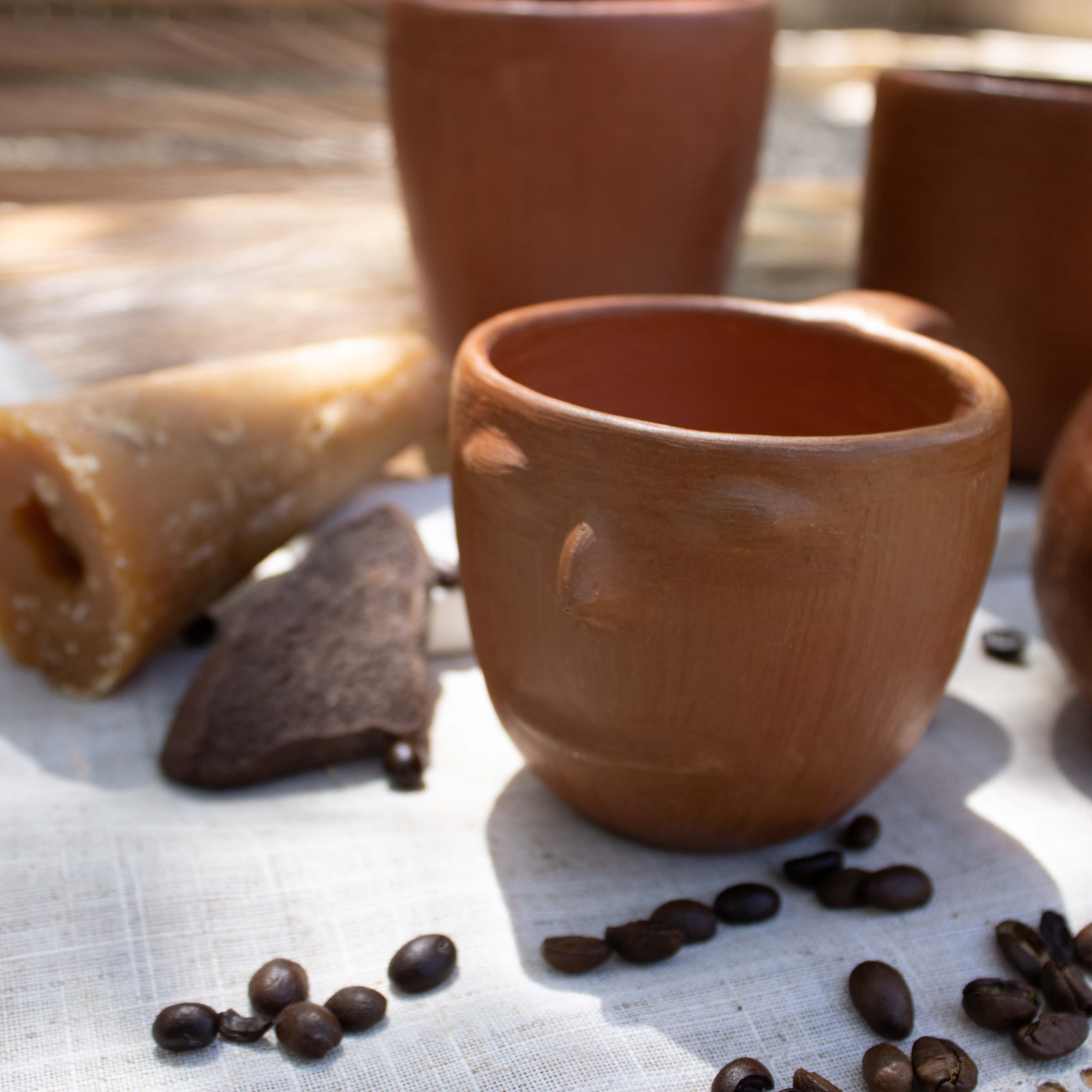 Red Clay Terracotta Face Mug
