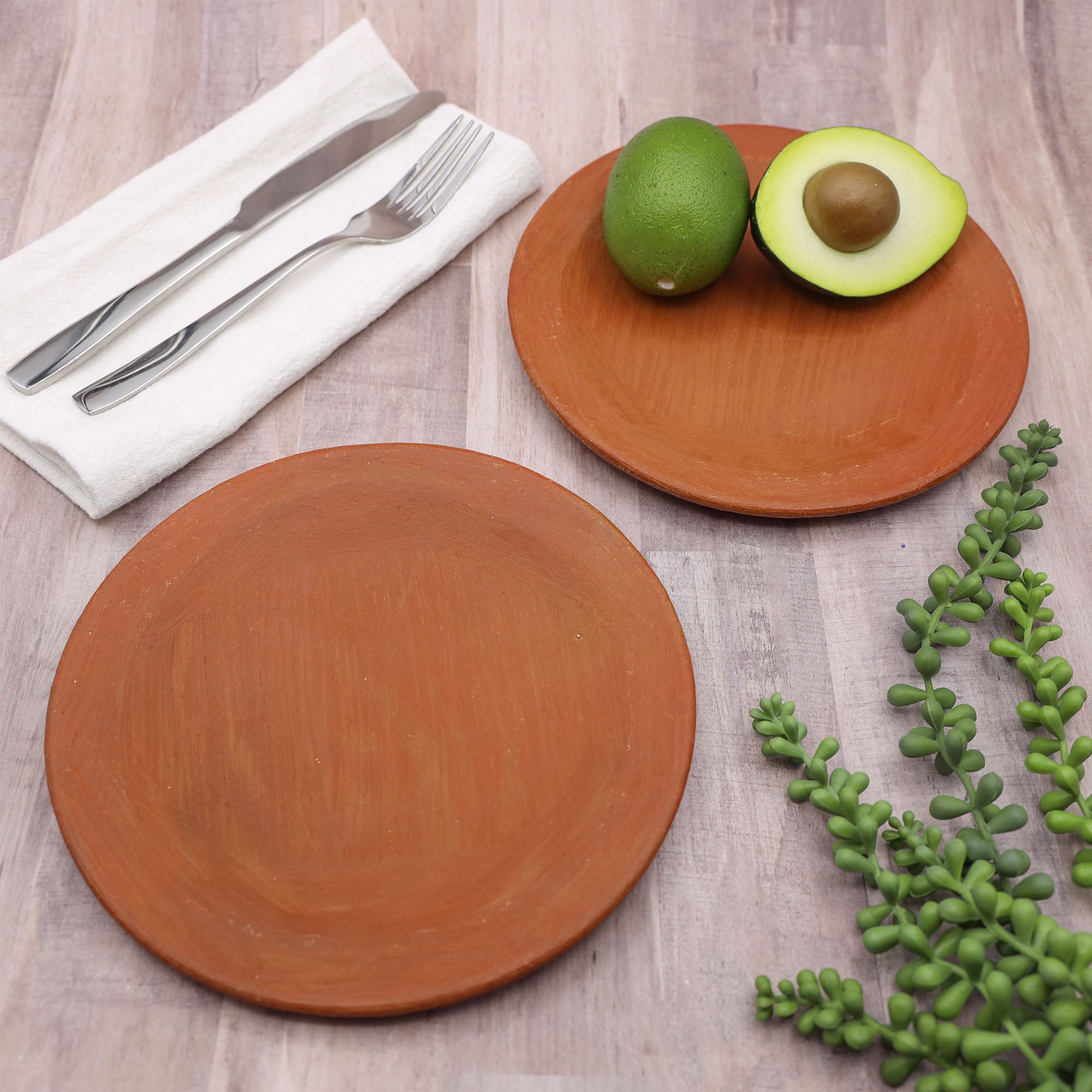 Red Clay Terracotta Salad Plate