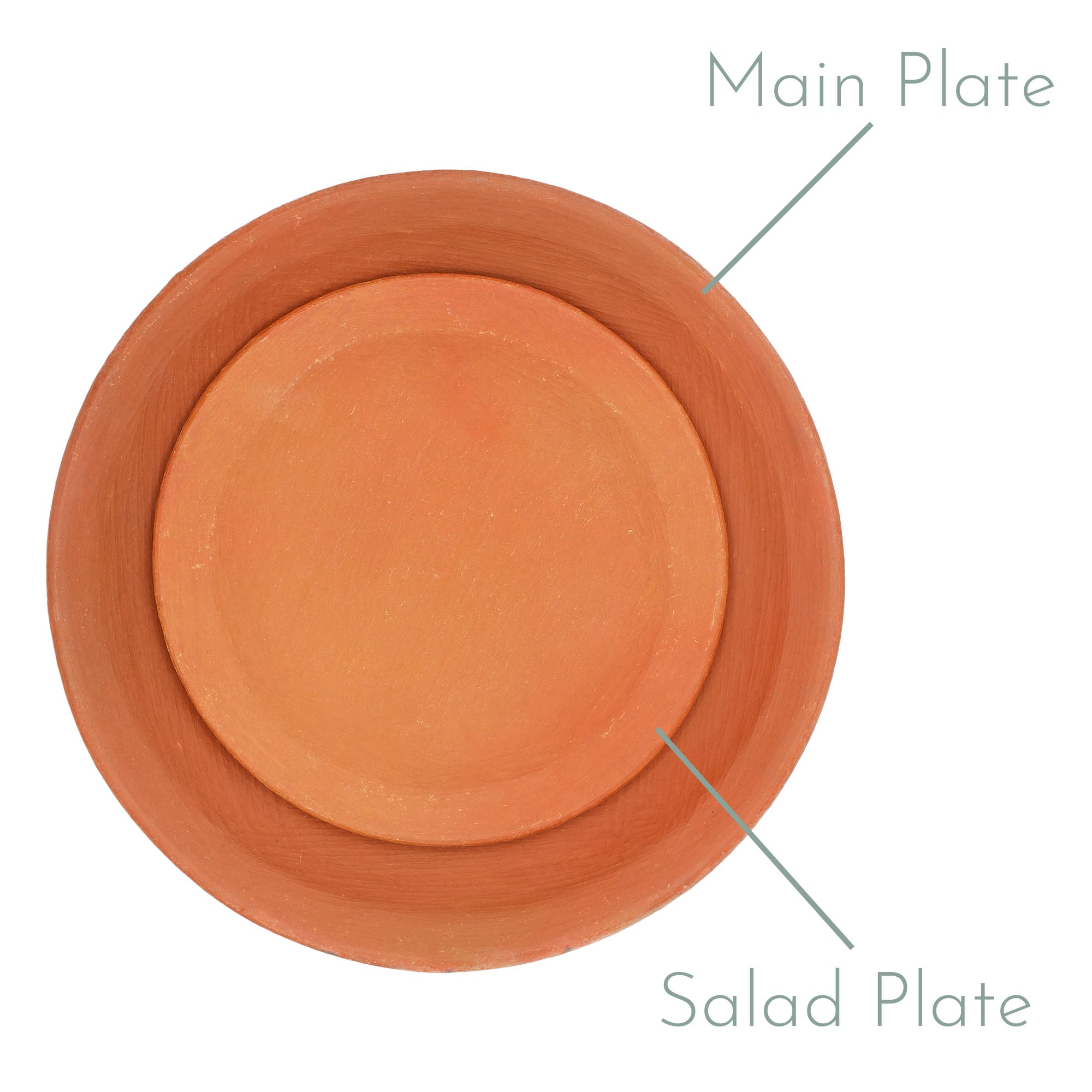 Red Clay Terracotta Salad Plate