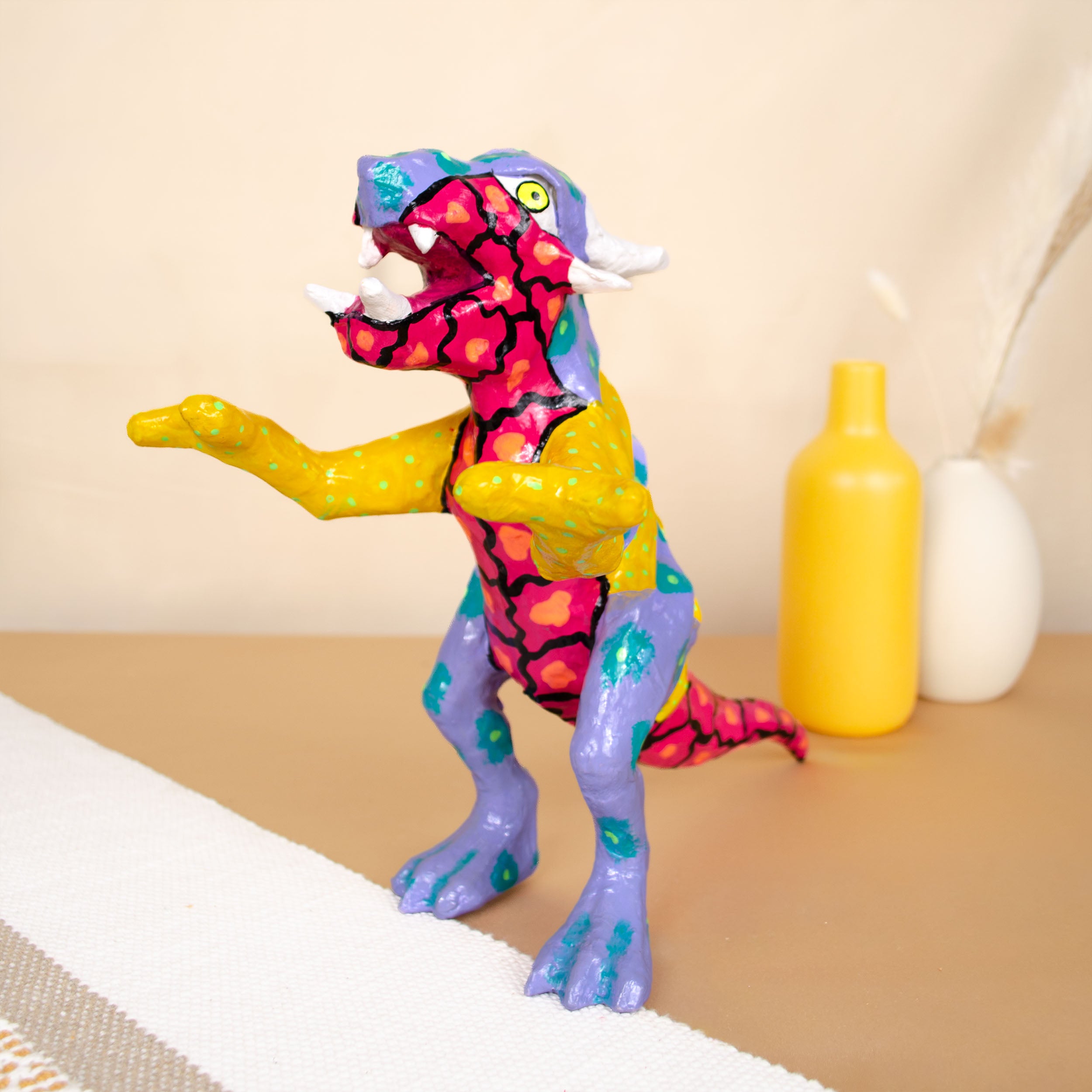 Papier-Mâché Fantastical Alebrijes Sculptures