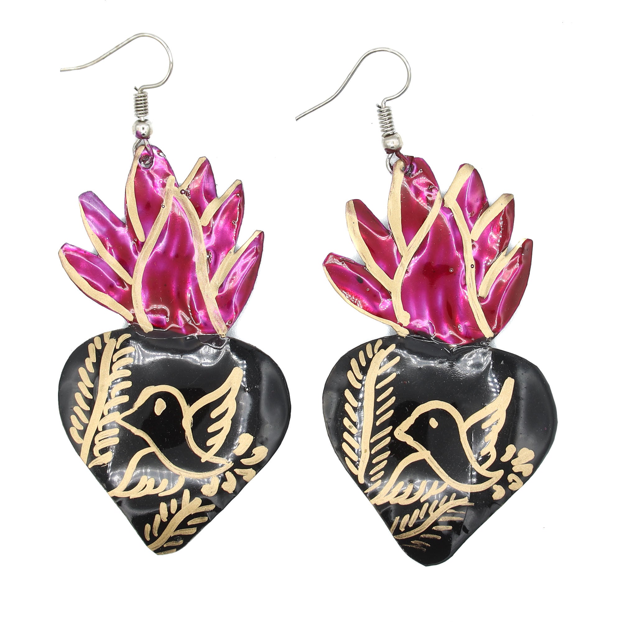 Noche Tin Art Milagro Earrings