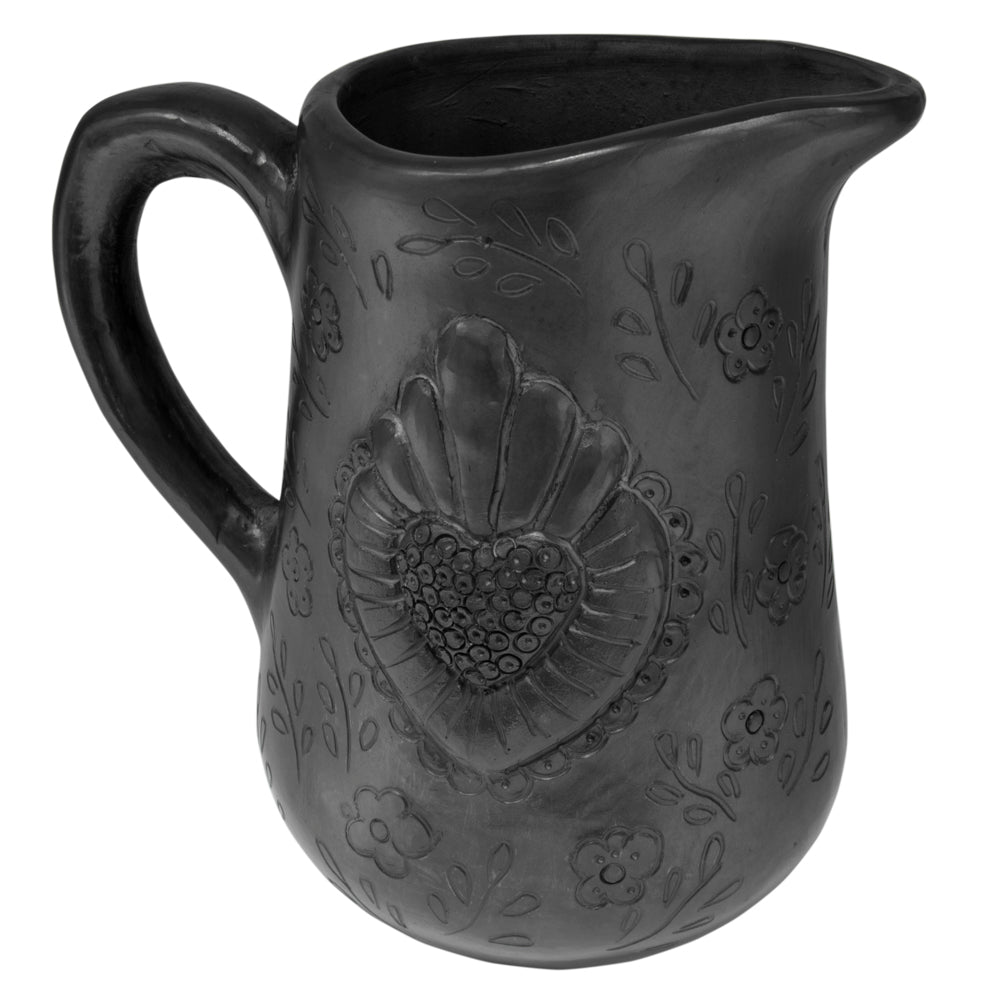 Barro Negro Floral Filigrana Pitcher
