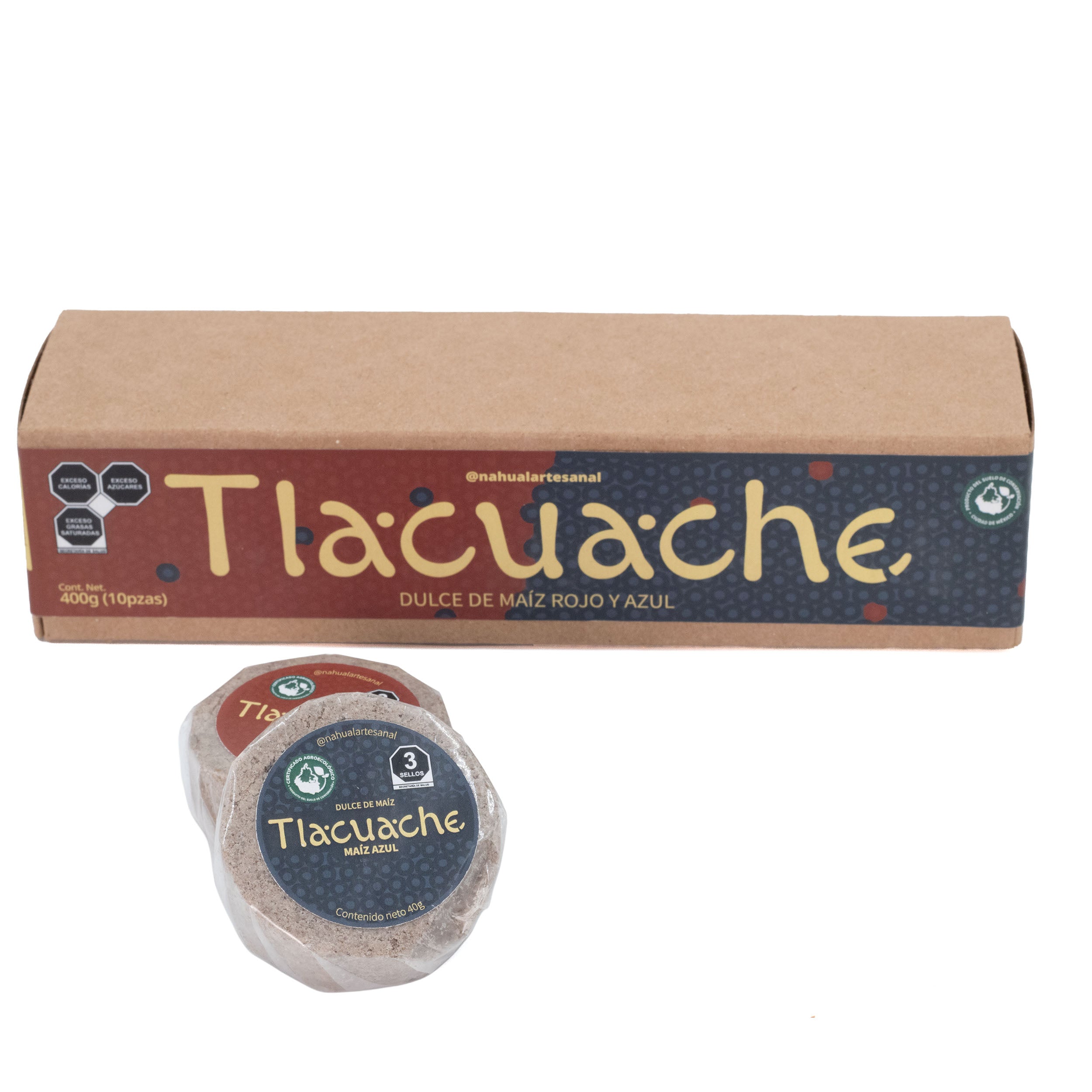 Tlacuache Red and Blue Corn Mazapan Box