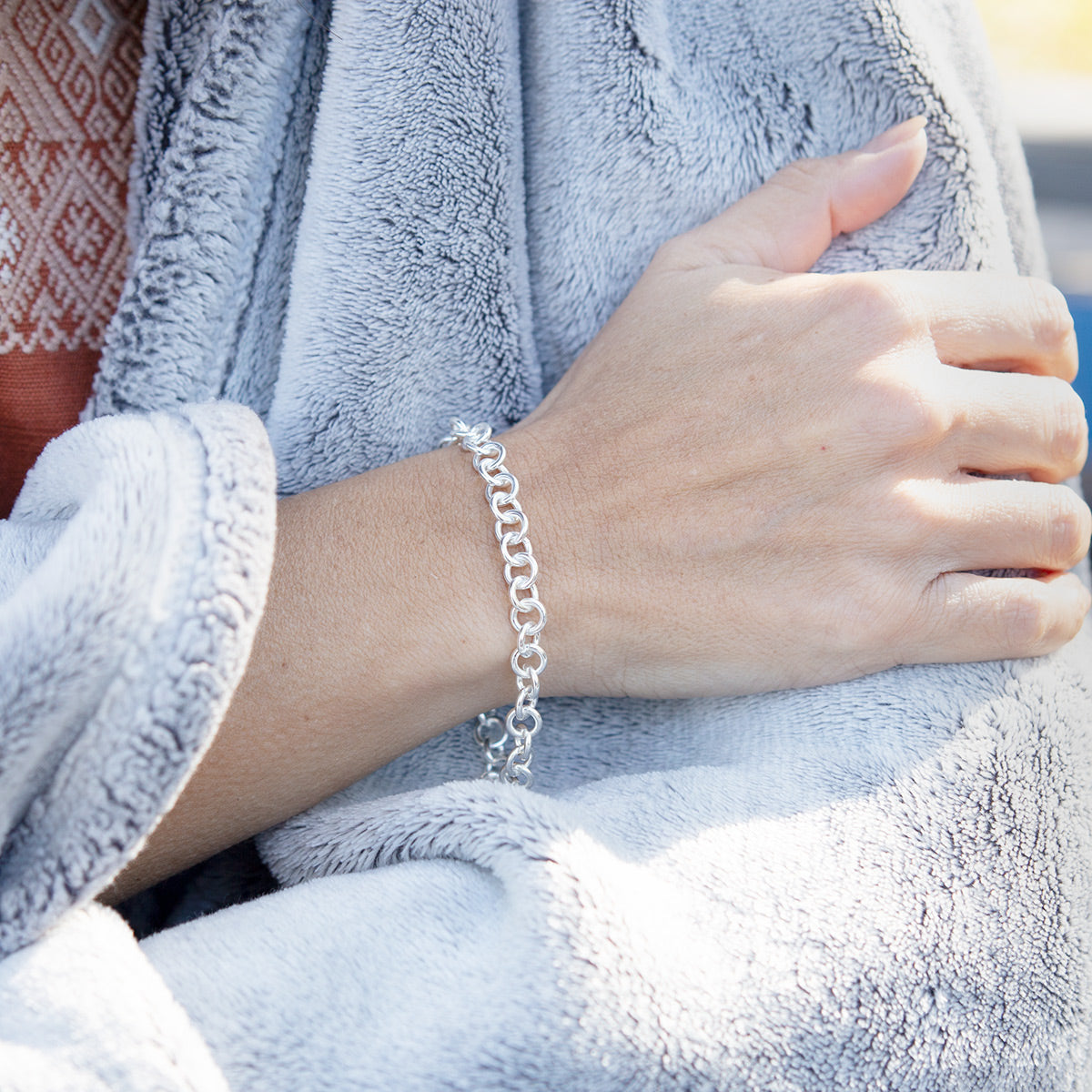 Sterling Silver Round Chain Bracelet