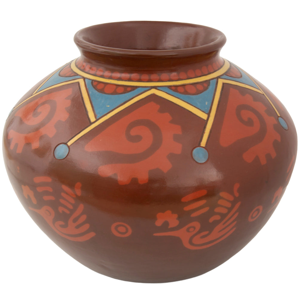 Zinapécuaro Lodo Hand-Painted Ceramic Vase